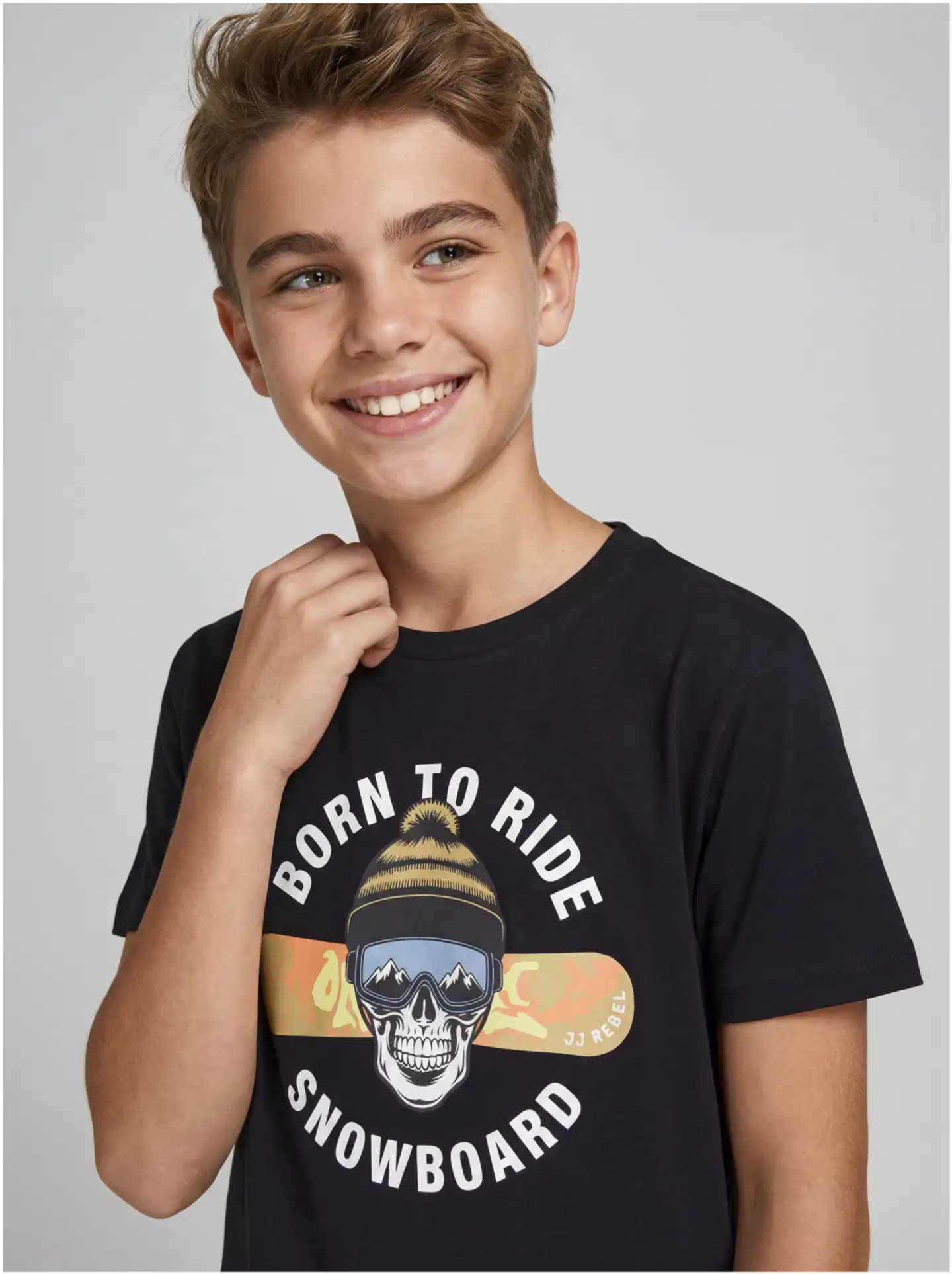 JJ REBEL JUNIOR lasten t-paita - Black - 5