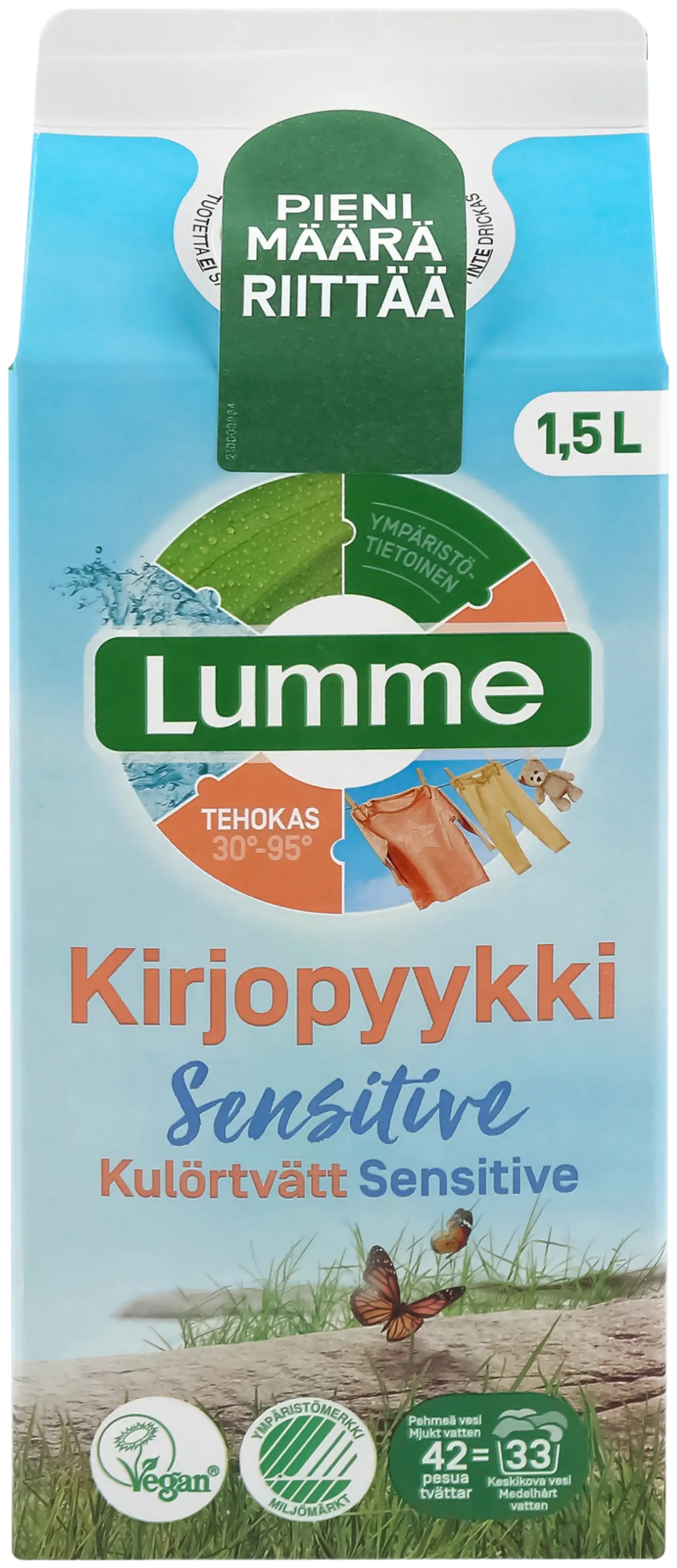 Lumme Kirjopyykki Sensitive tiivistetty pyykinpesuneste 1500ml