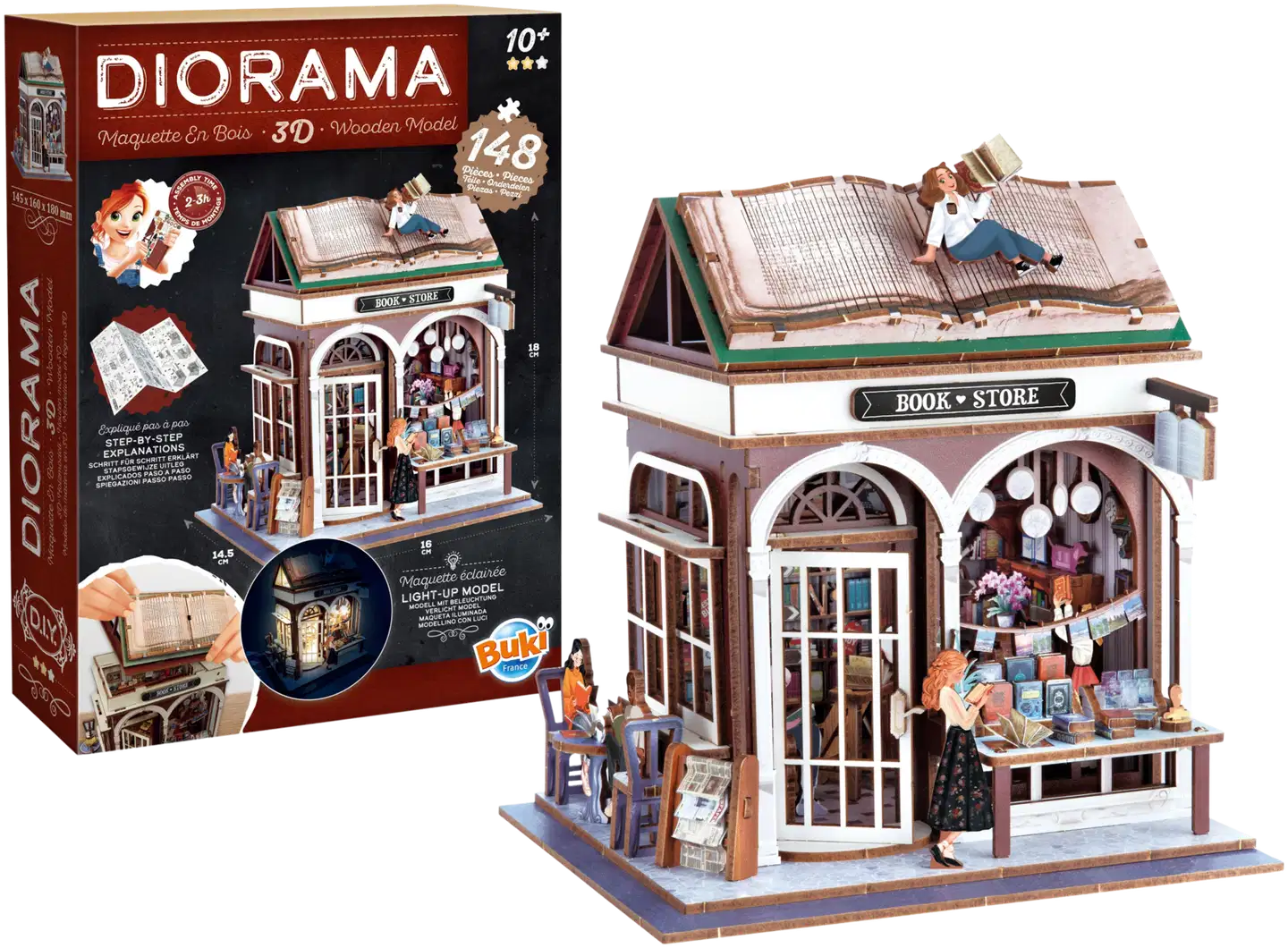 Buki askartelusetti Kirjakauppa diorama - 4