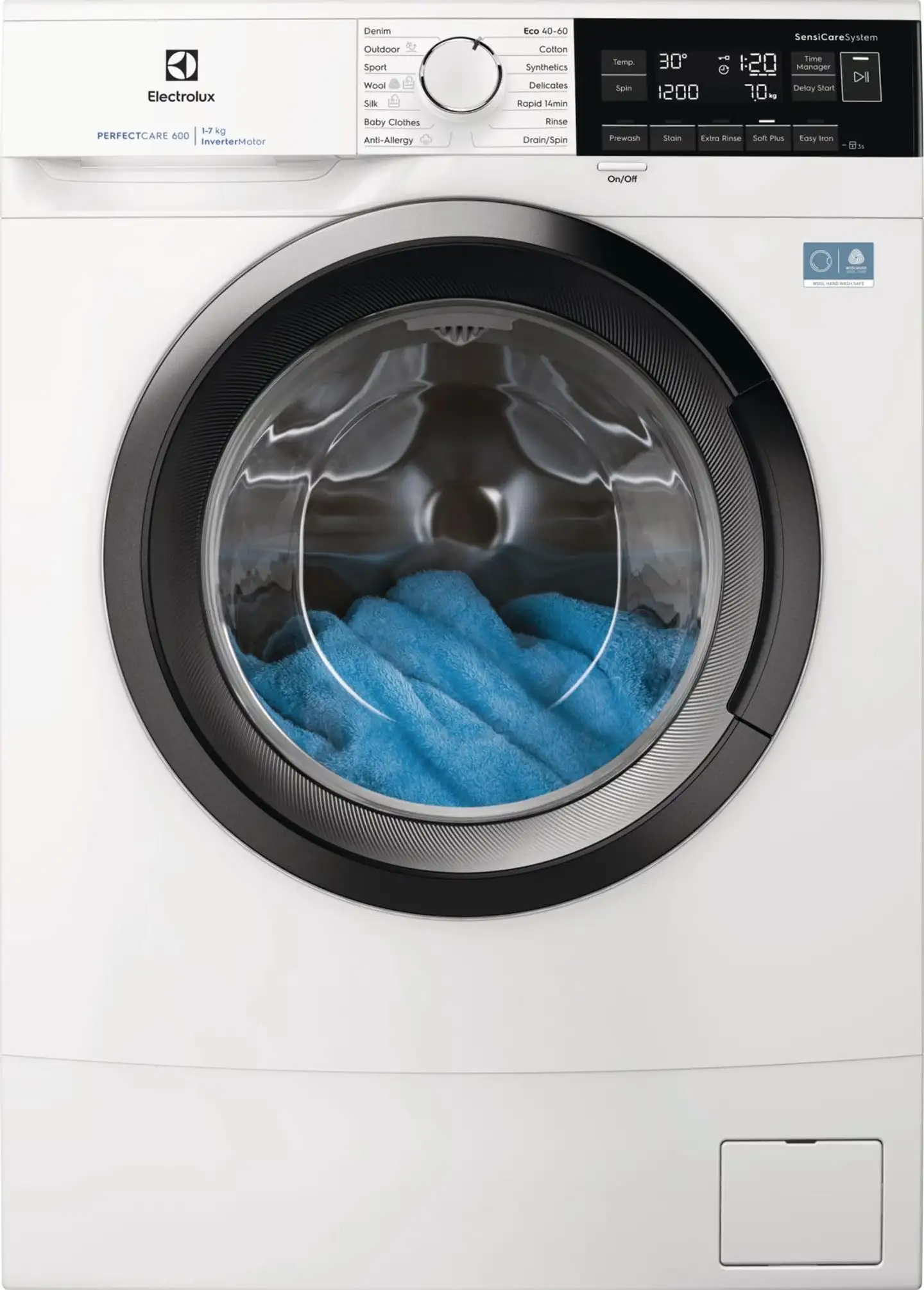 Electrolux edestä täytettävä pyykinpesukone EW6S674W45 Slim 7kg valkoinen - 1