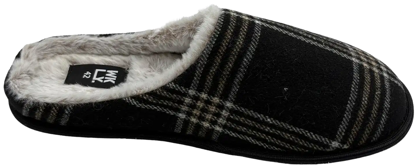 WKLY. miesten tossut Checks - Black - 3