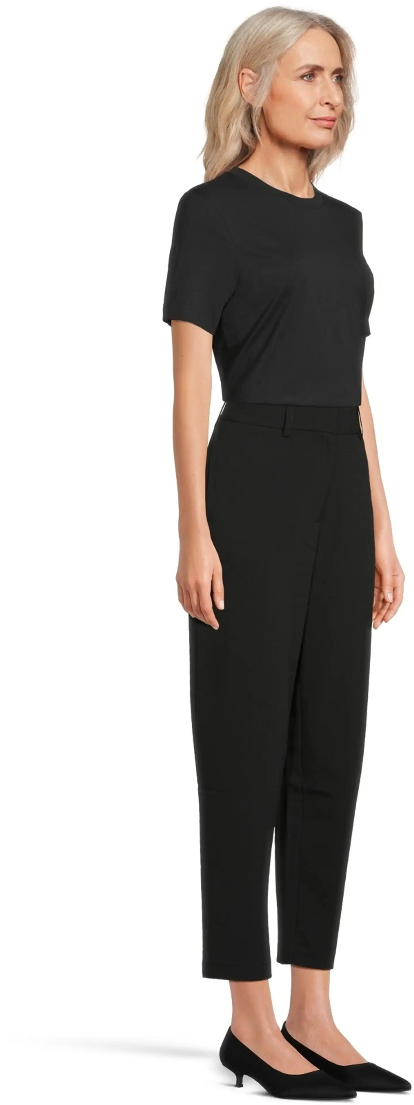 London Fog naisten kangashousut 222L260506 - BLACK - 3