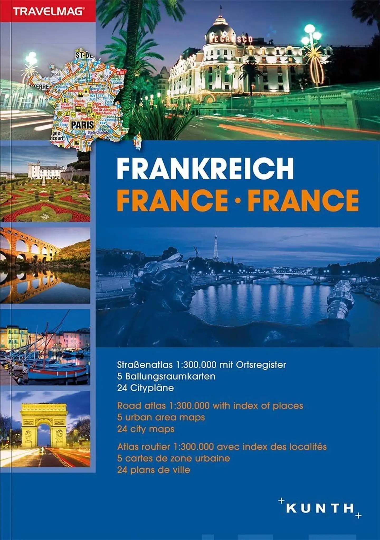 Frankreich / France / Ranska, 1:300 000 tiekartasto 2020-2021 - Kunth tiekartasto