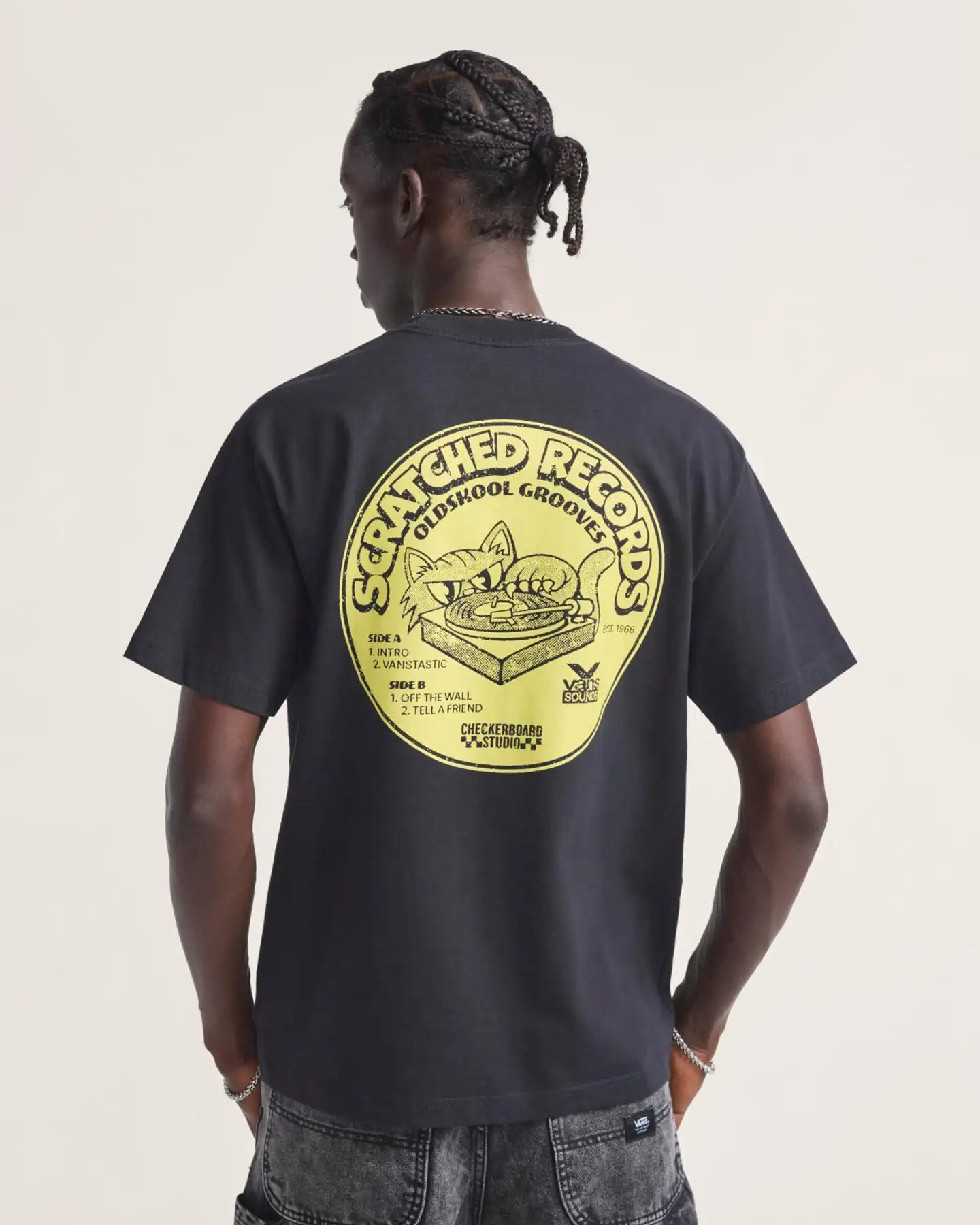 Vans miesten t-paita Scratched Records - BLACK - 2