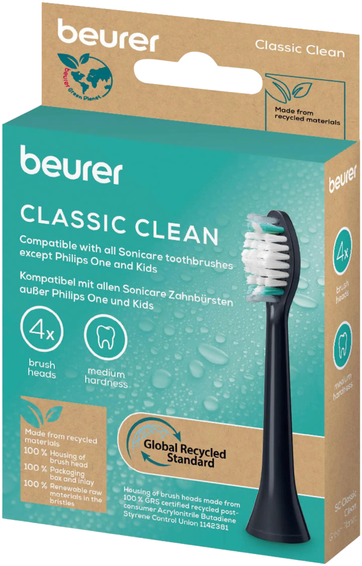 Beurer SC 4 kpl Classic Clean vaihtoharjoja sonic-sähköhammasharjaan - 3