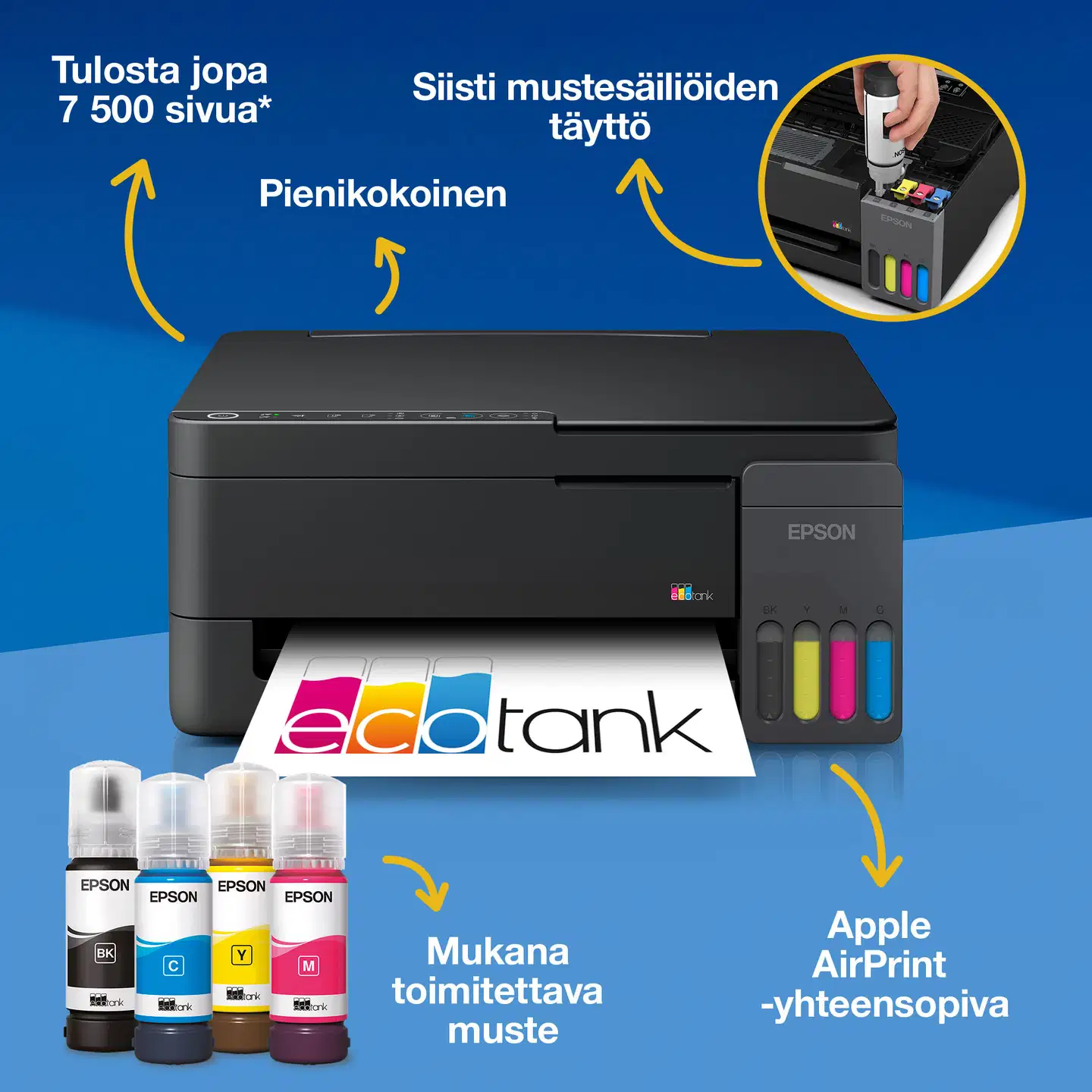 Epson EcoTank ET-2910 mustesäiliötulostin - 4