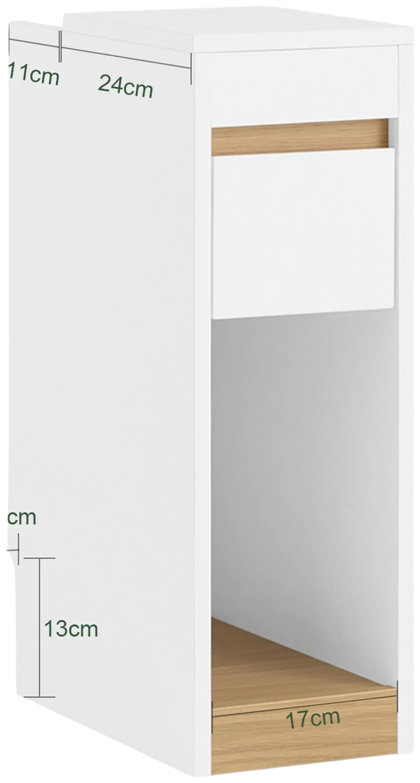 SoBuy yöpöytä valkoinen FBT163-WN - 3