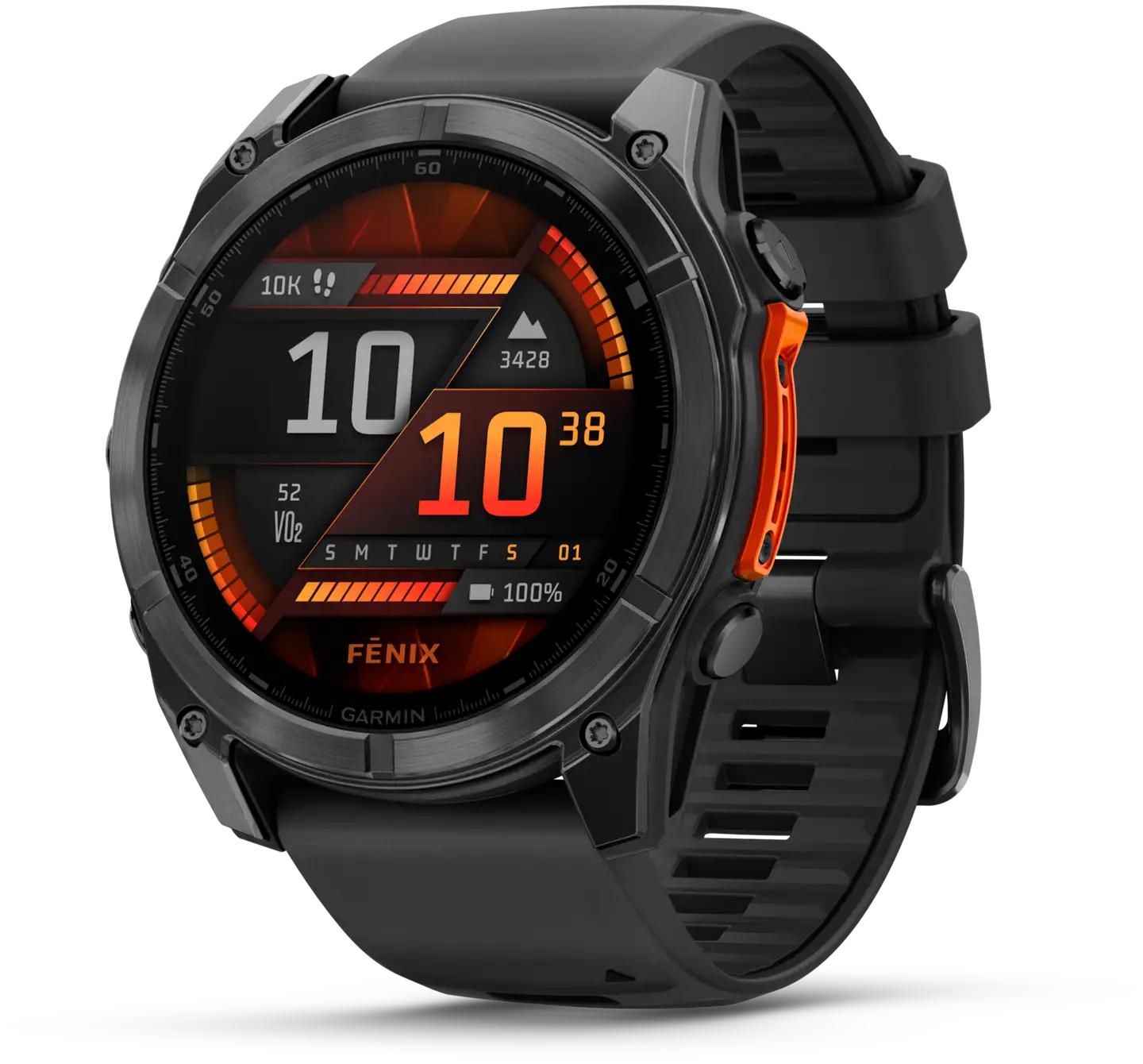 Garmin urheilukello Fenix 8 AMOLED 51 mm tummanharmaa/musta - 1