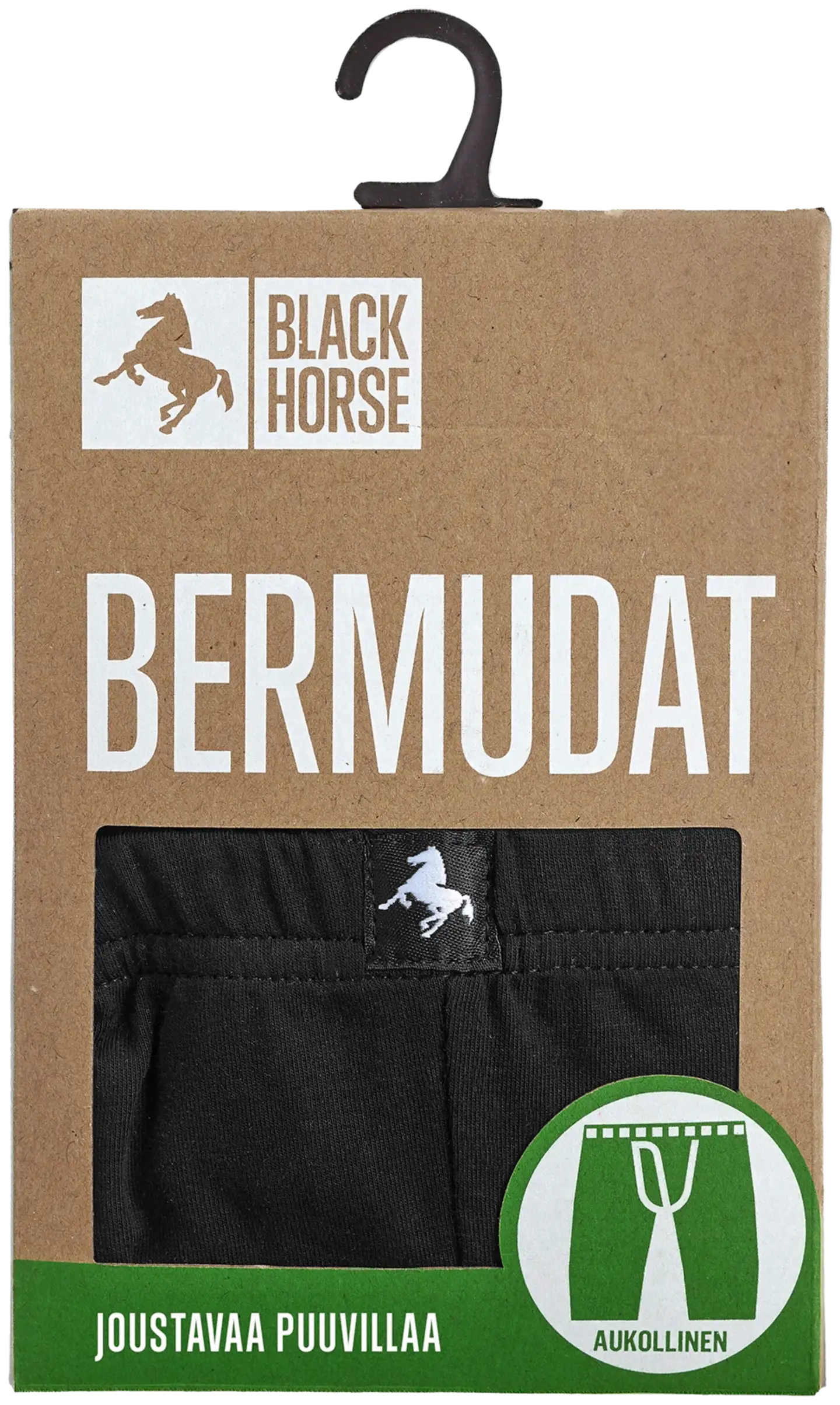 Black Horse miesten basic bermudat I162 - BLACK - 3