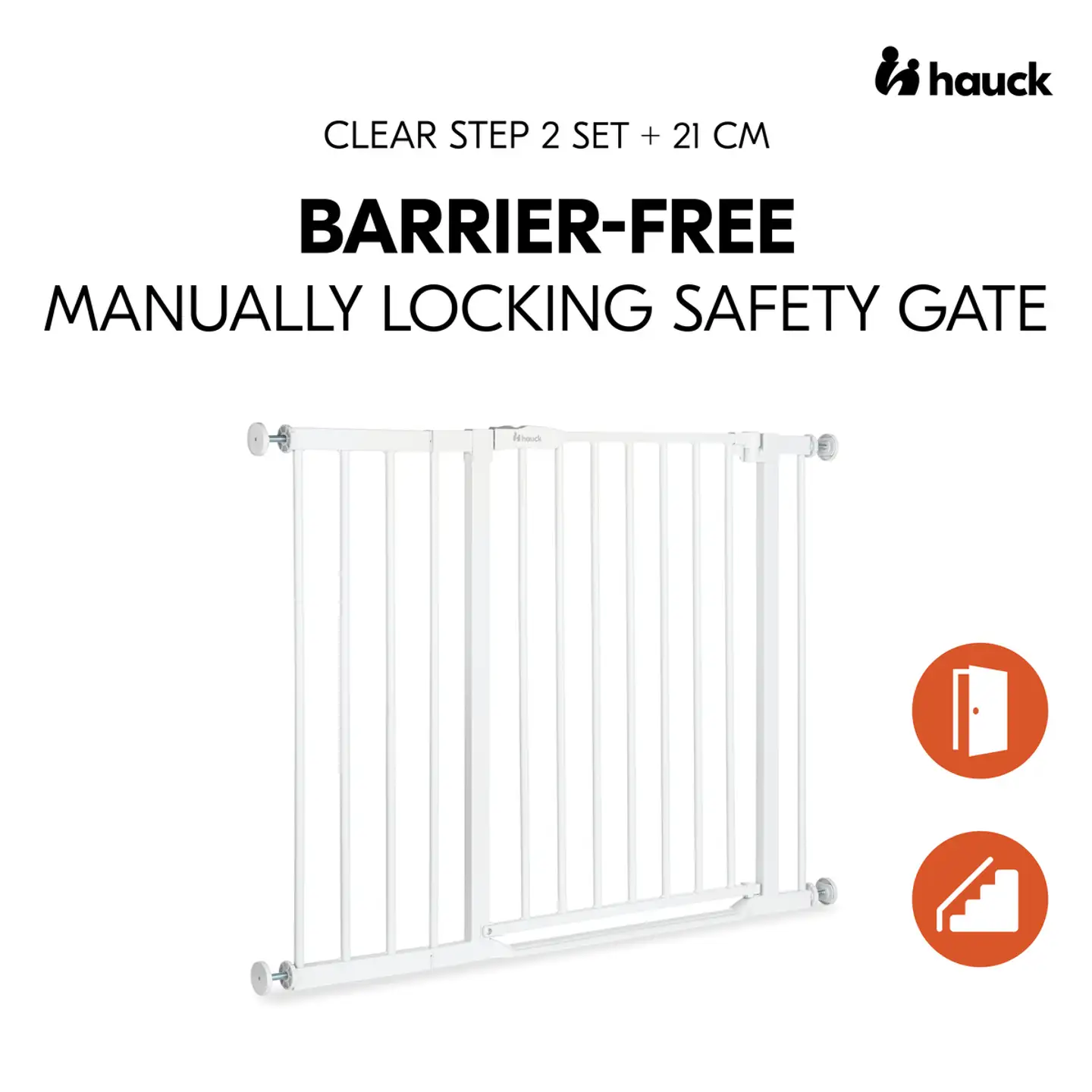 Hauck turvaportti Clear Step Set 2 +21 cm - 9