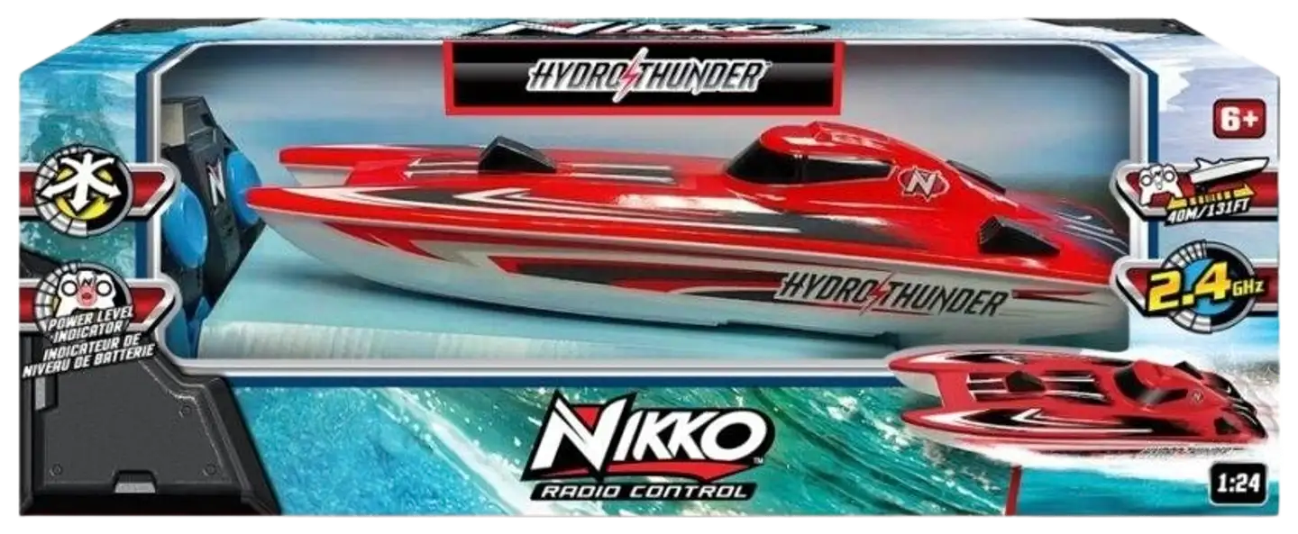 NIKKO Hydro Thunder Radio-Ohjattava vene ( 30cm) Punainen - 2