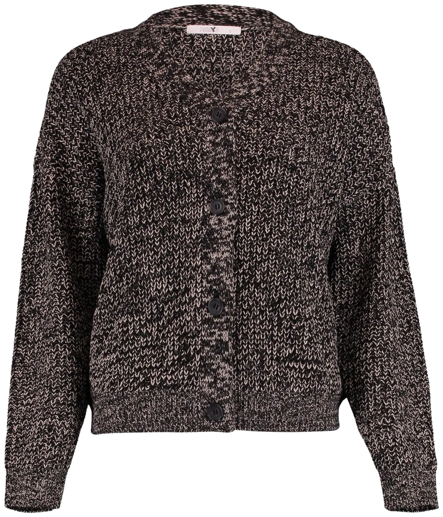 Hailys naisten neuletakki pi44pa ykk-po2111001-1 - black marl - 1