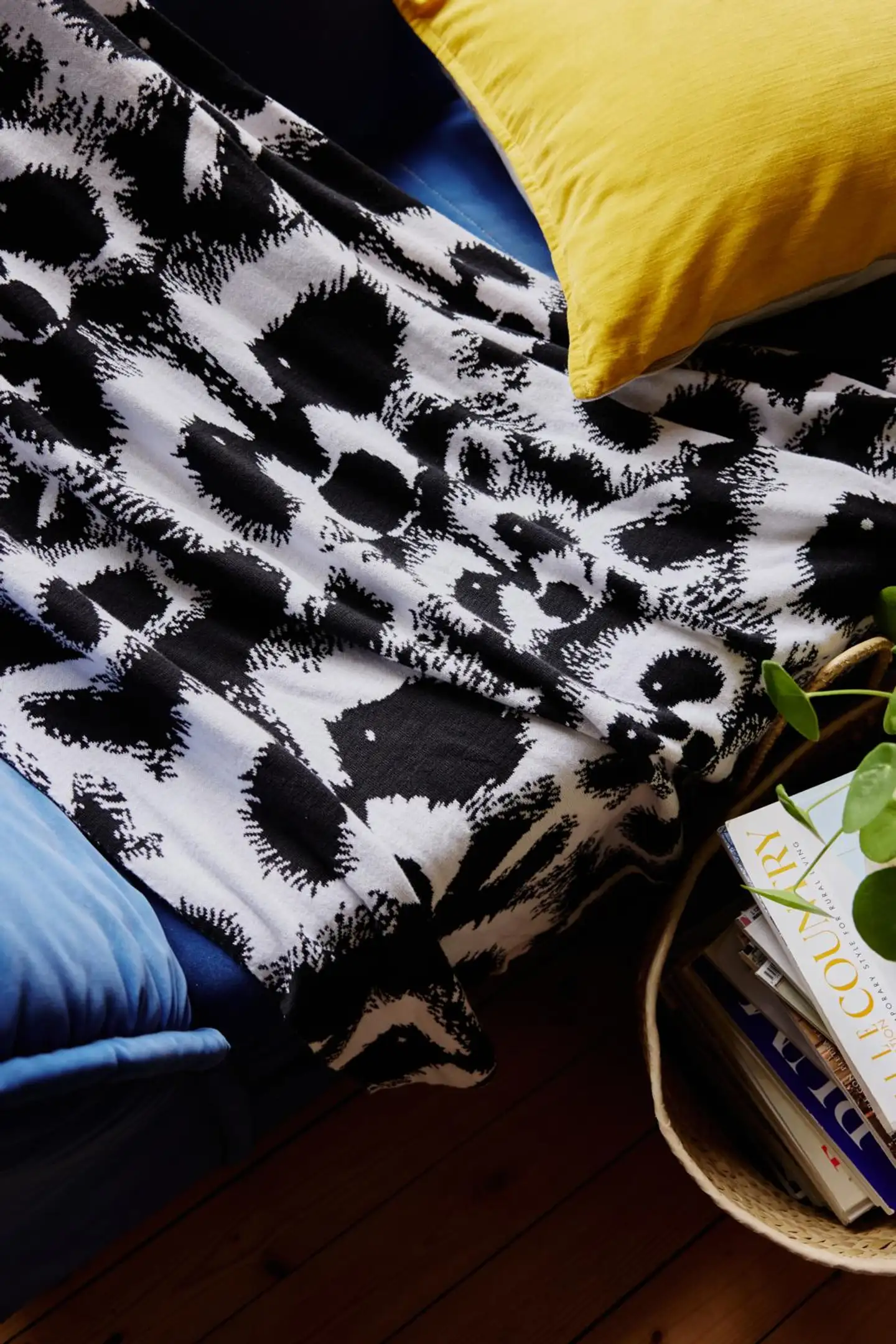 Finlayson neulostorkkupeitto Pesue 125x150cm musta/valkoinen - 4