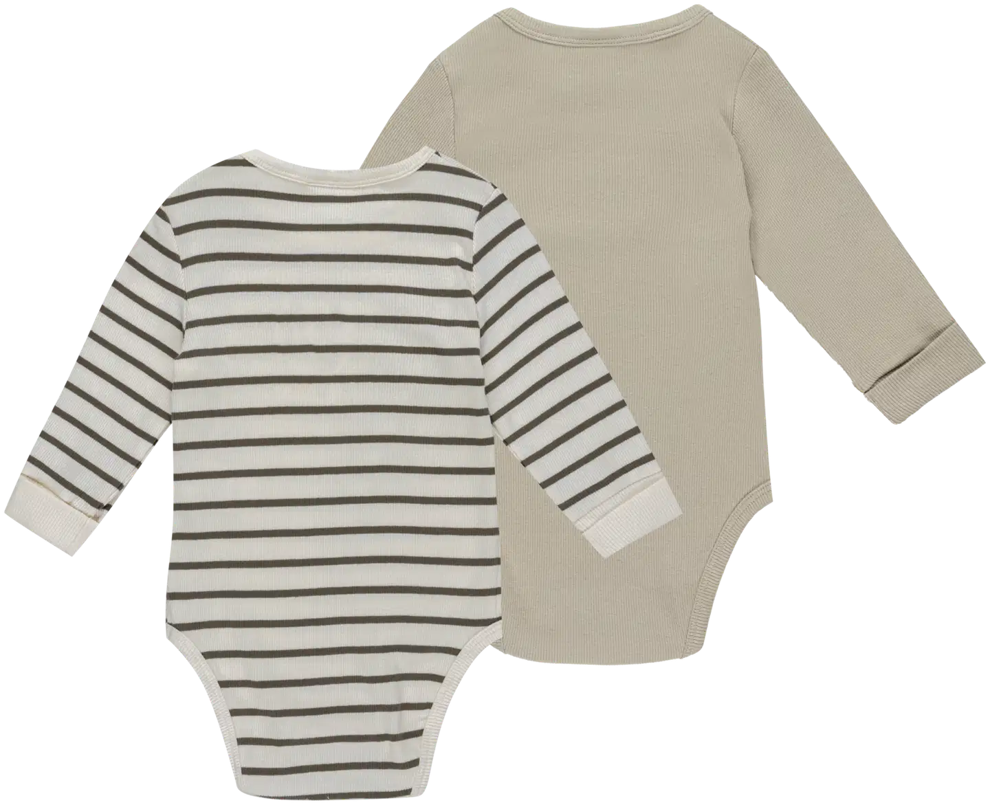Ciraf vauvojen ribbibody 2-pack 250B263106 - Egret/Dusty Olive&Abbey Stone - 2