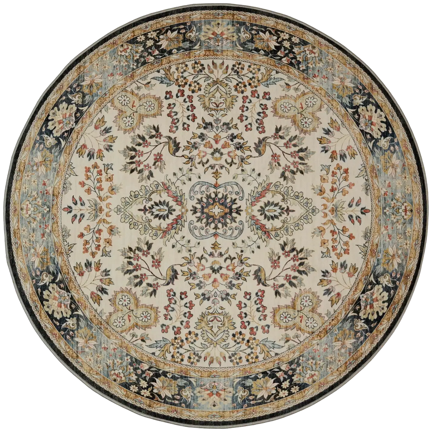 Jysmä matto Rustic Ø 100 sininen - 1