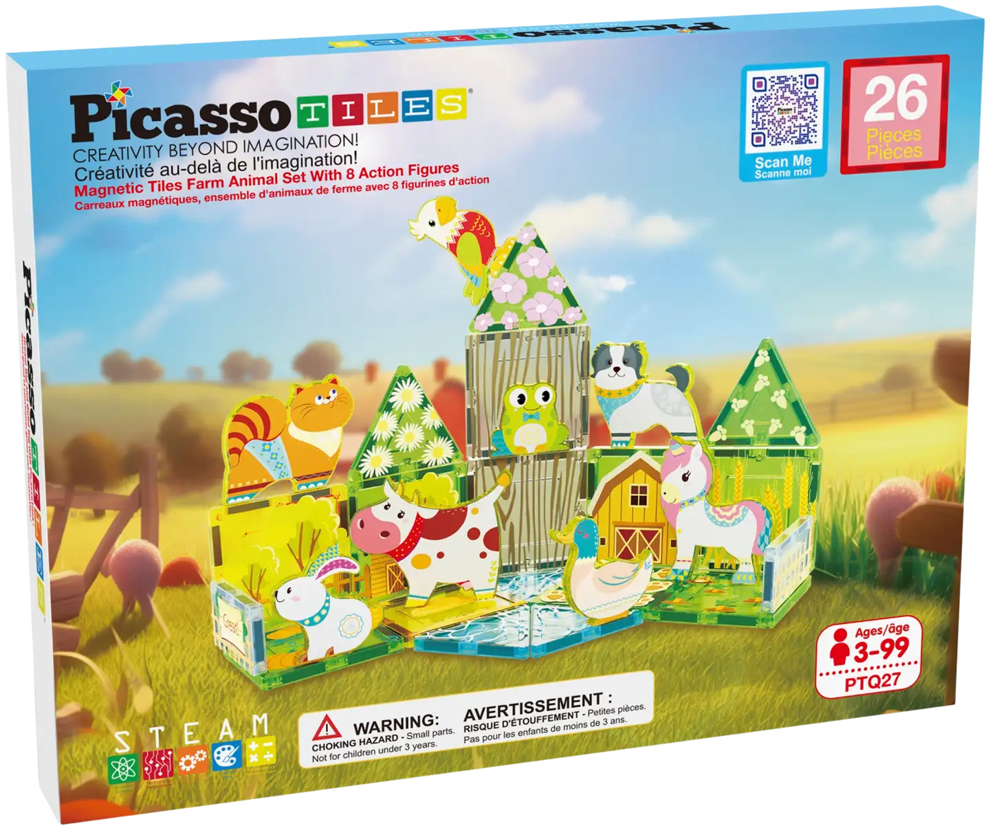 PicassoTiles magneettinen rakennussarja Farmi 26 osaa - 1