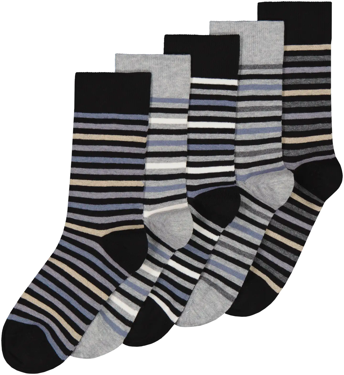 House miesten nilkkasukat 193HNO2503 5-pack - Grey stripes