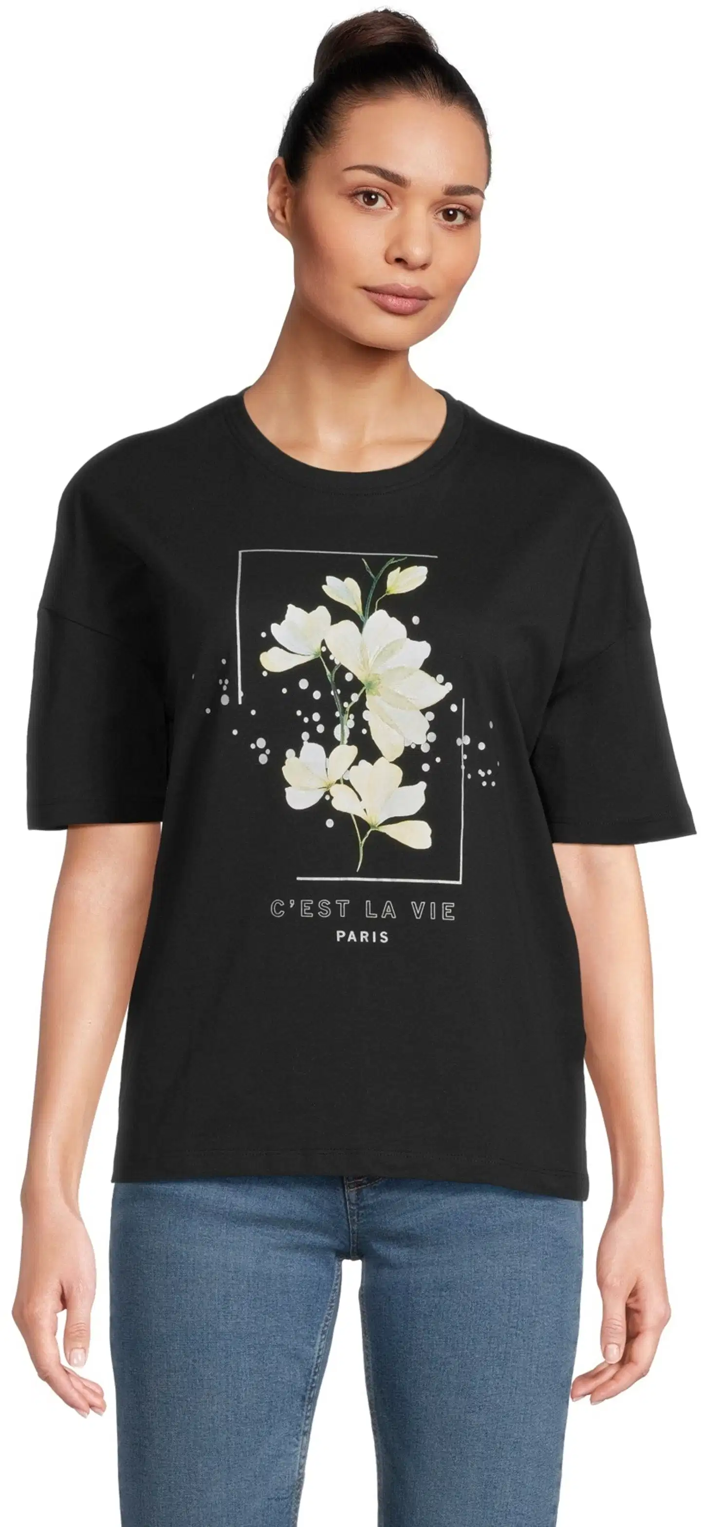 House naisten t-paita 213H261405 - BLACK - 1