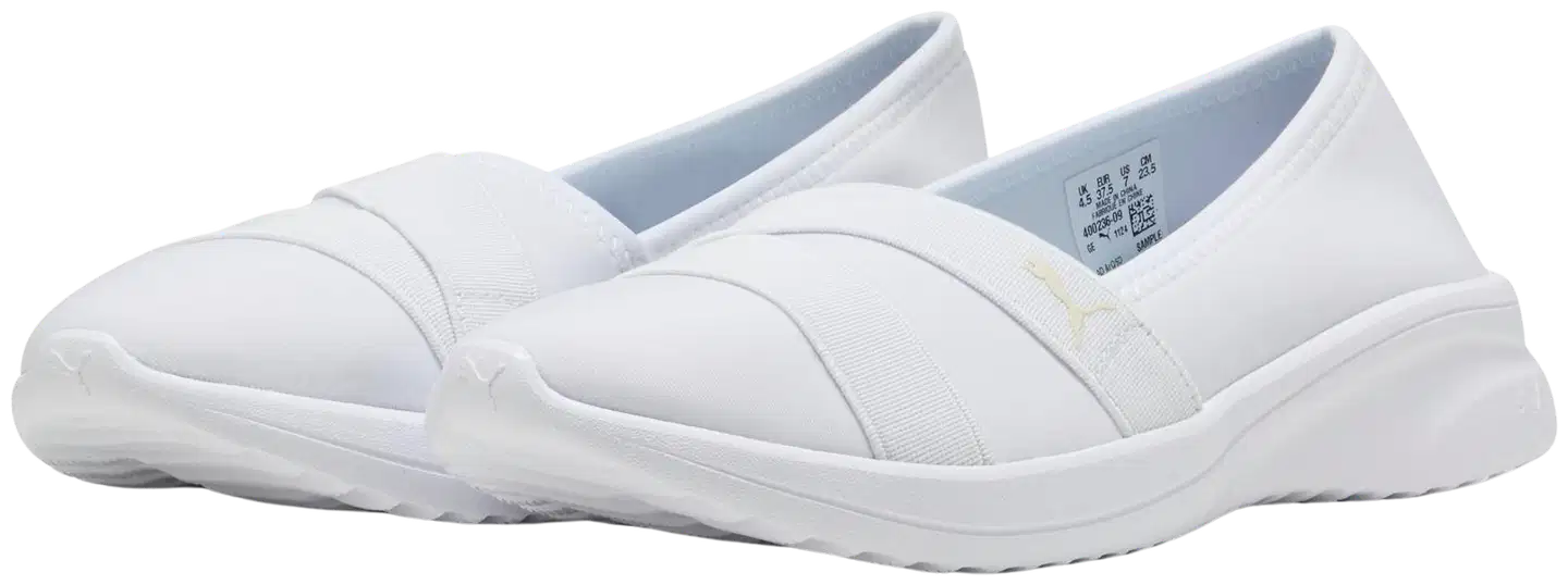 Puma naisten sportballerina Adelina 2 - White-White - 3