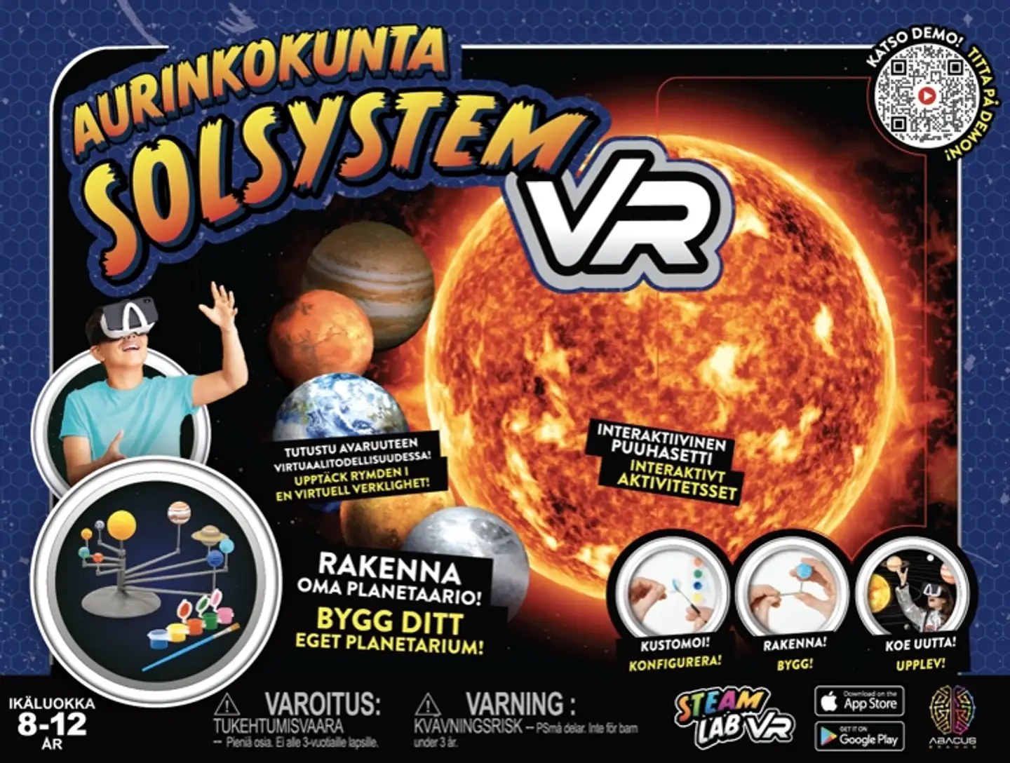 Abacus VR Solar System interaktiivinen puuhasetti