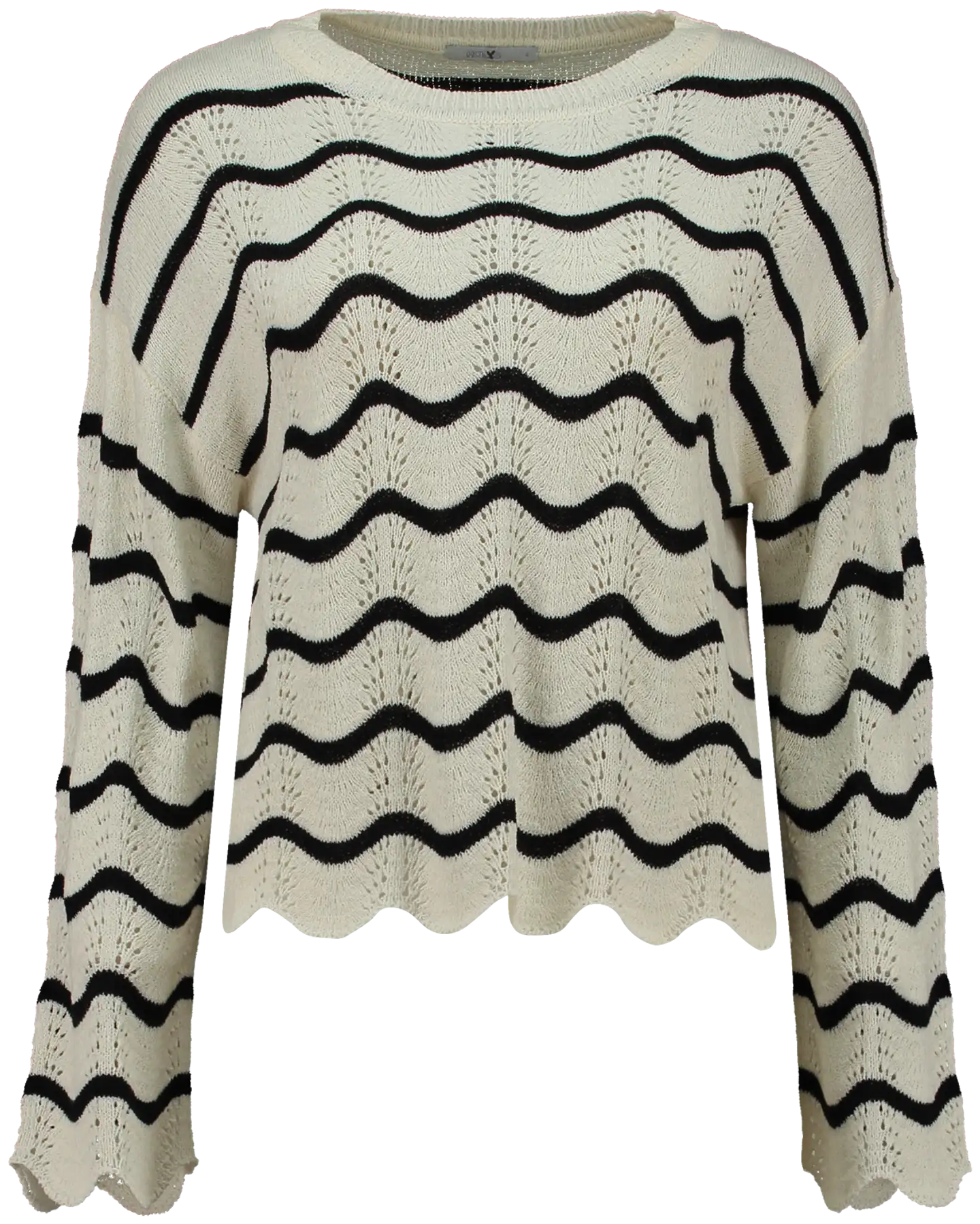 Hailys Lasten neule So44la - offwhite/black stripe - 1