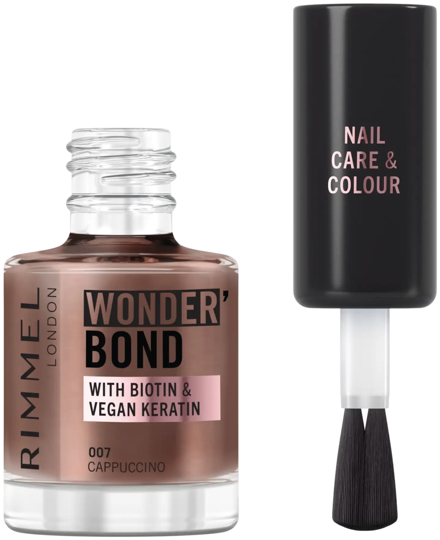 Rimmel Wonderbond Nail Polish 12 ml, 004 What to Wear kynsilakka - Cappuccino