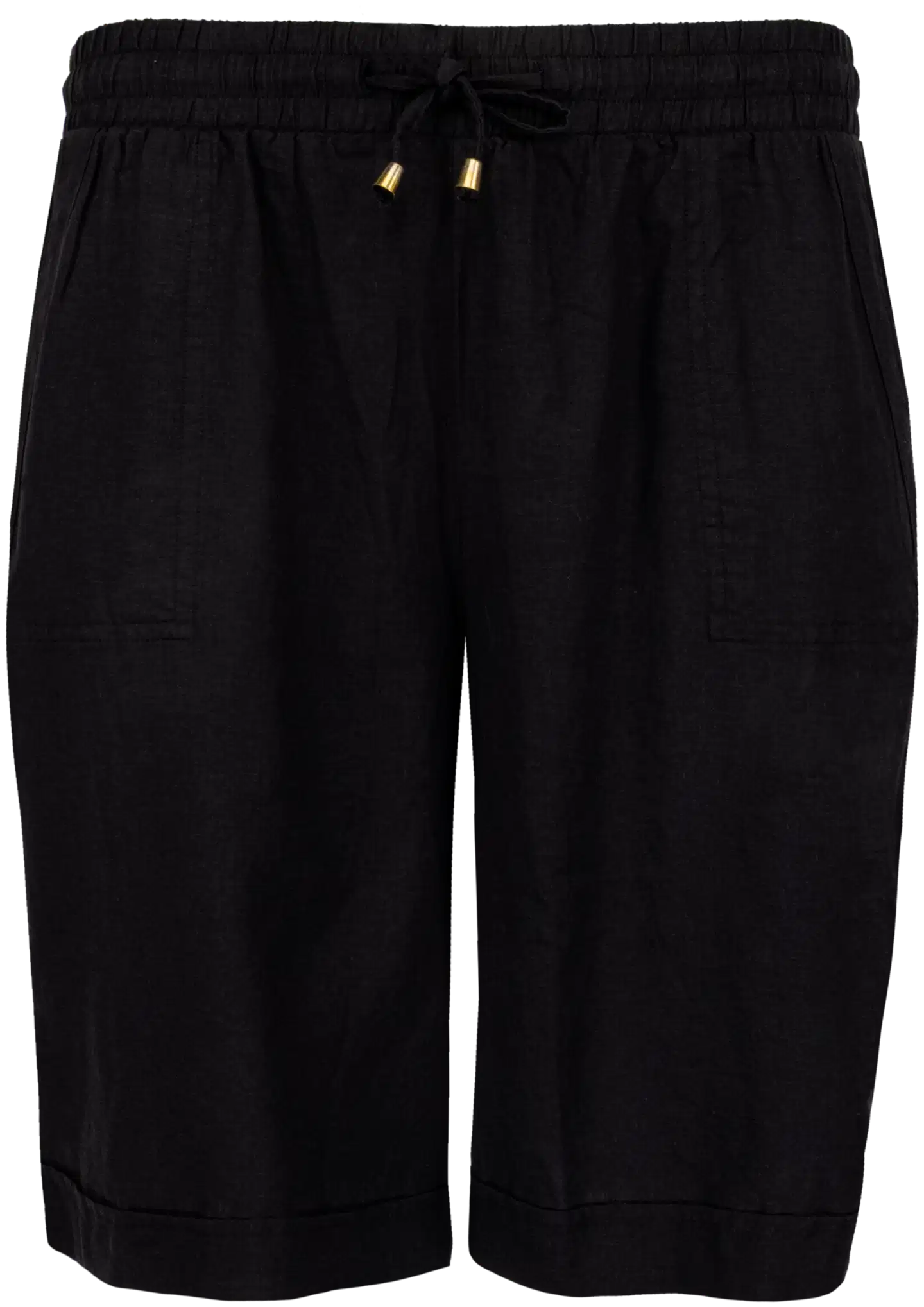 House naisten bermuda-shortsit pellavasekoitetta 222HP16333, D-mitoitus - Black linen - 1