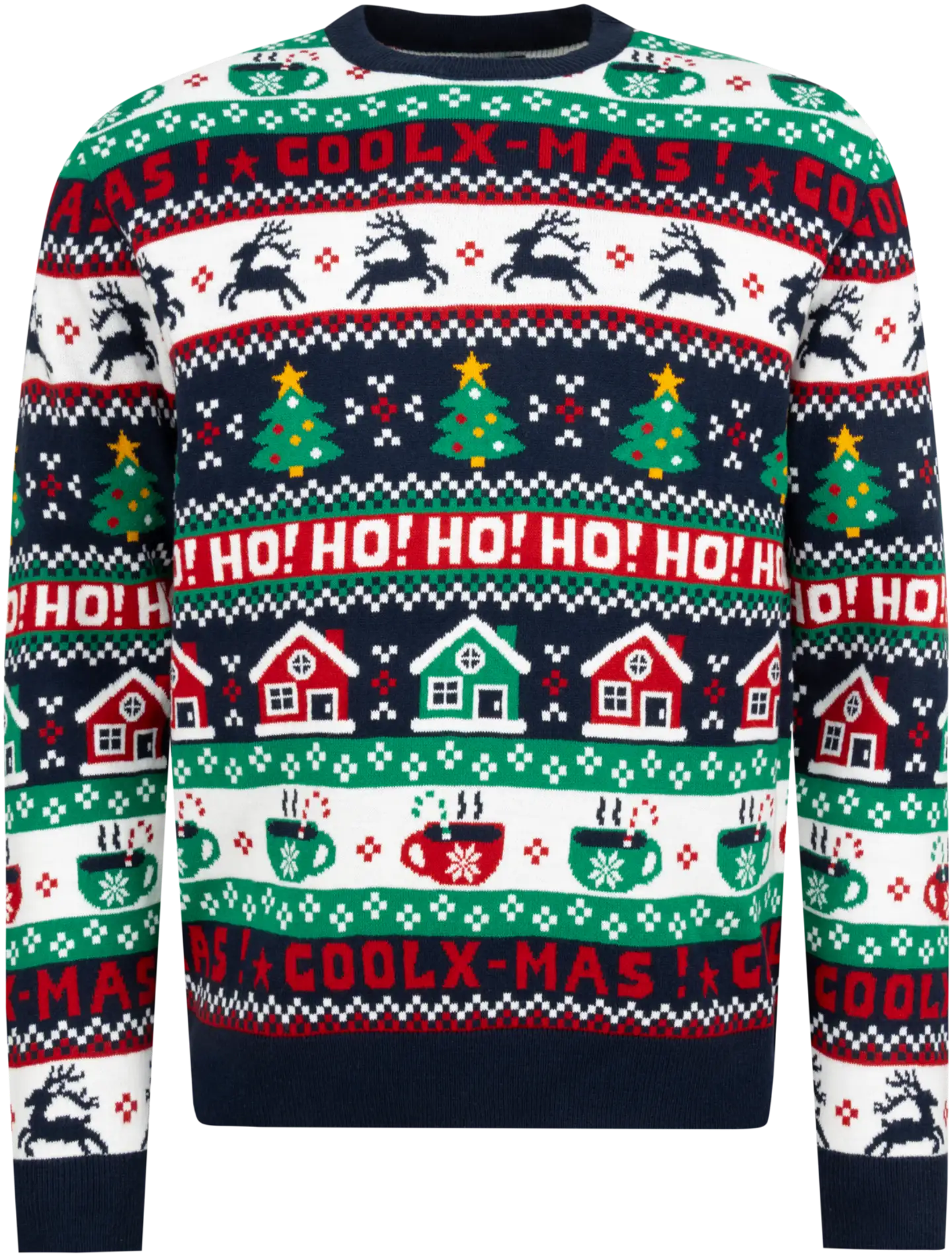 TEX miesten jouluneule Jacquard I992599 - Navy - 1