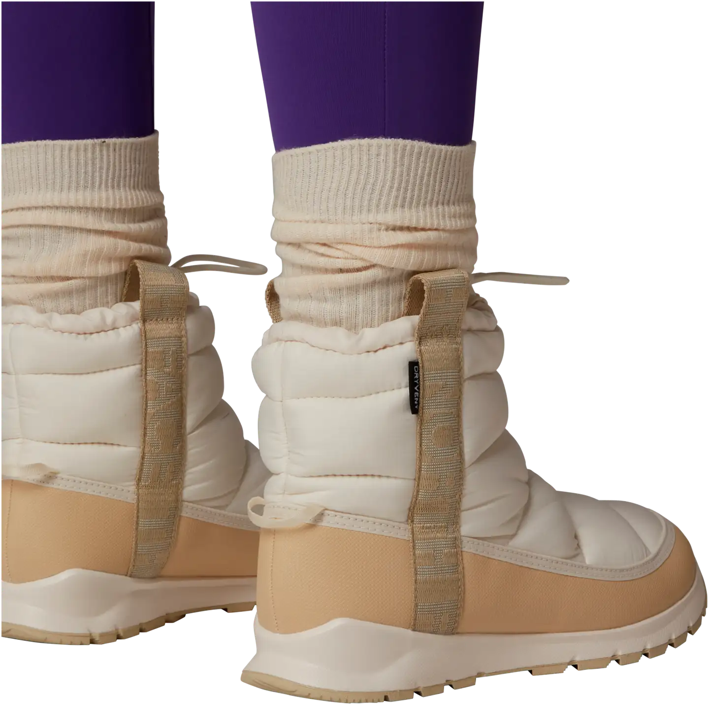 The North Face lasten vedenpitävä talvijalkine Y Thermoball Pull-On WP - WHITE DUNE/GRAVEL - 6