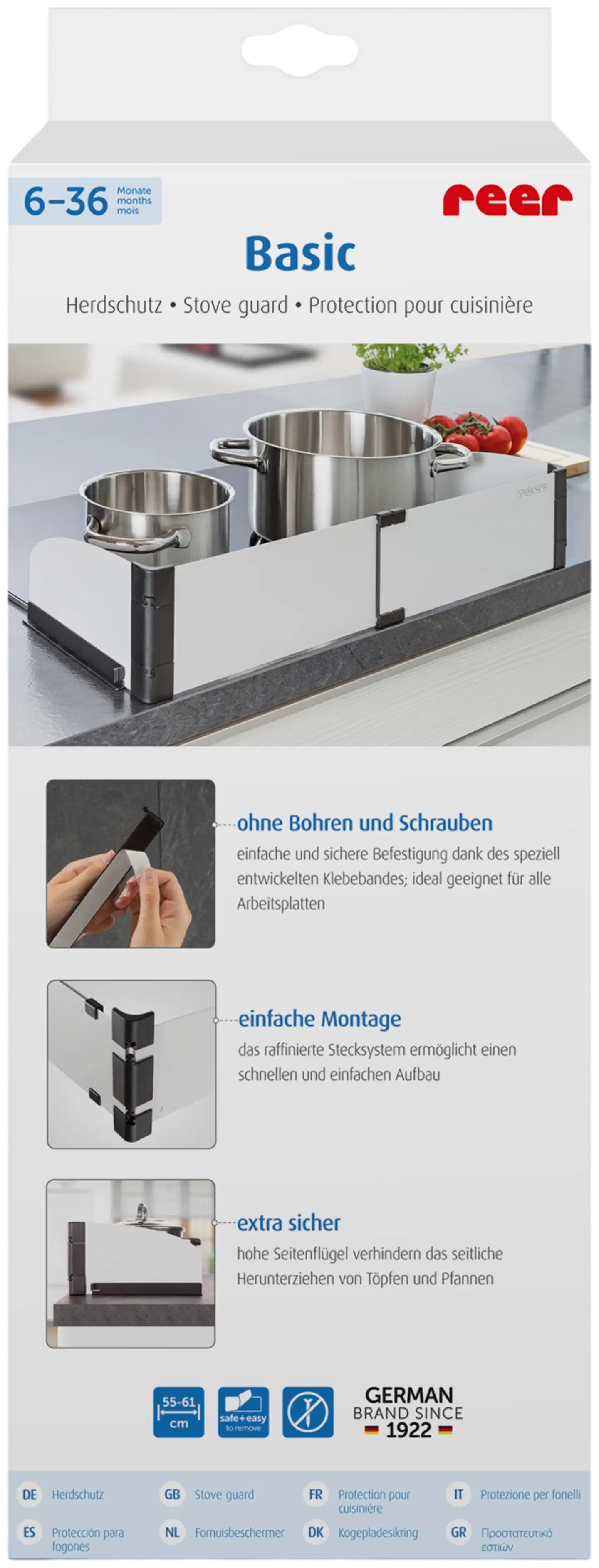 Reer säädettävä liesisuoja 55-61 cm - 3