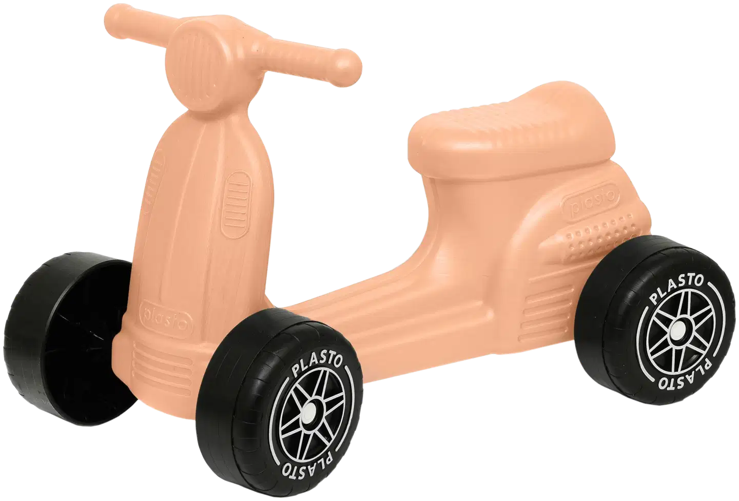 Plasto skootteri, pehmeät ja hiljaiset pyörät, "soft colours", istuinkorkeus 22 cm