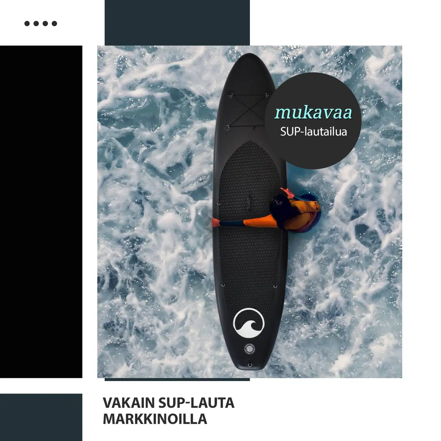 Deep Sea SUP-lautasetti XXL, musta - 5