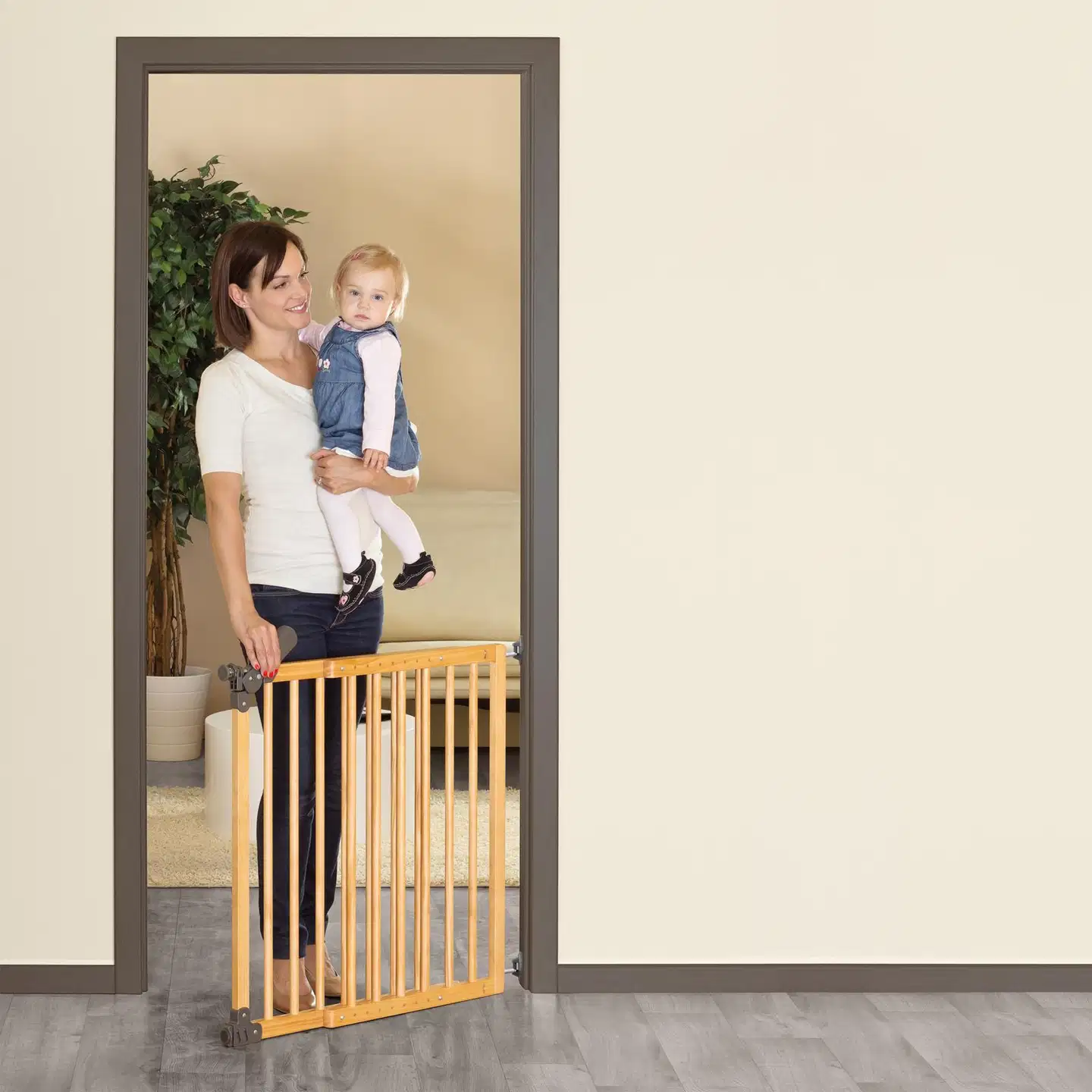 Reer turvaportti esteetön, puinen 75–104,5cm - 8