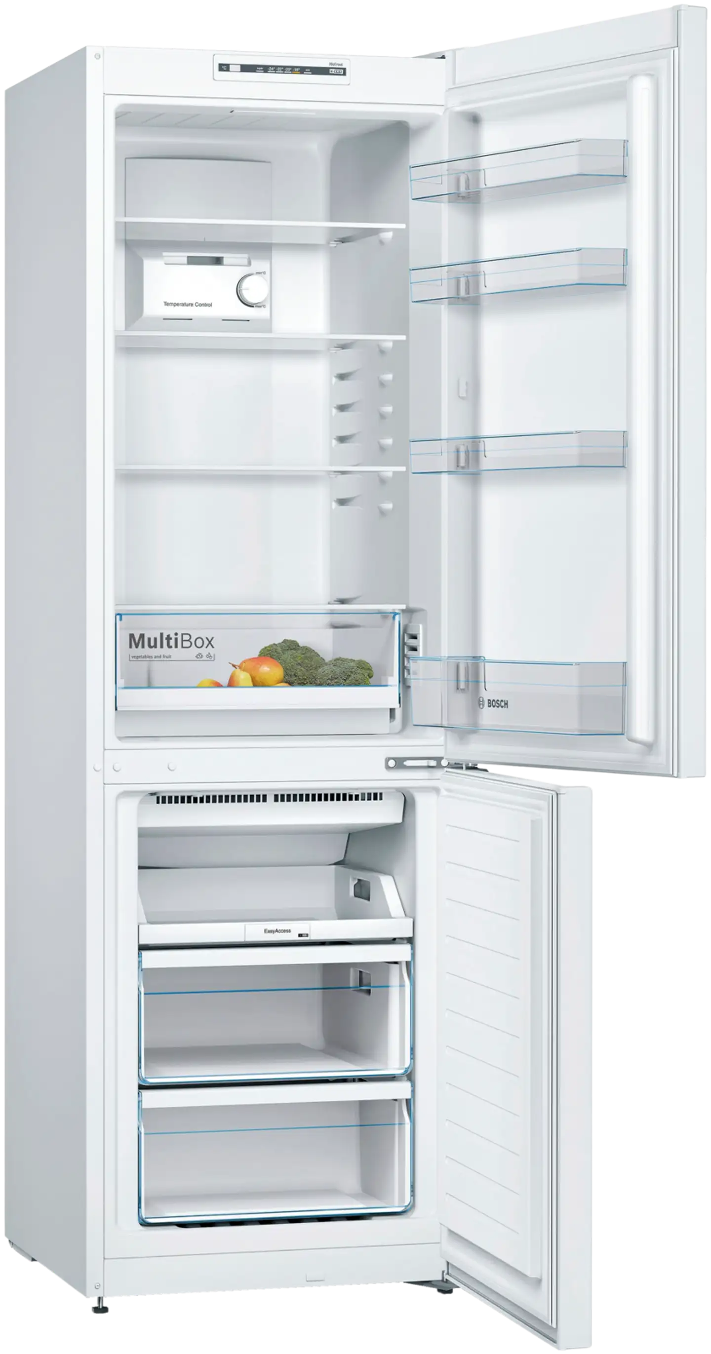 Bosch jääkaappipakastin Serie 2 KGN36NWEA 186 x 60 cm valkoinen - 2