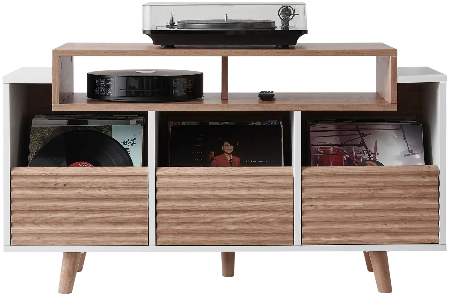 Norstone Oslo Vinyl 1200 -vinyylikaluste valkoinen/vaalea tammi - 3