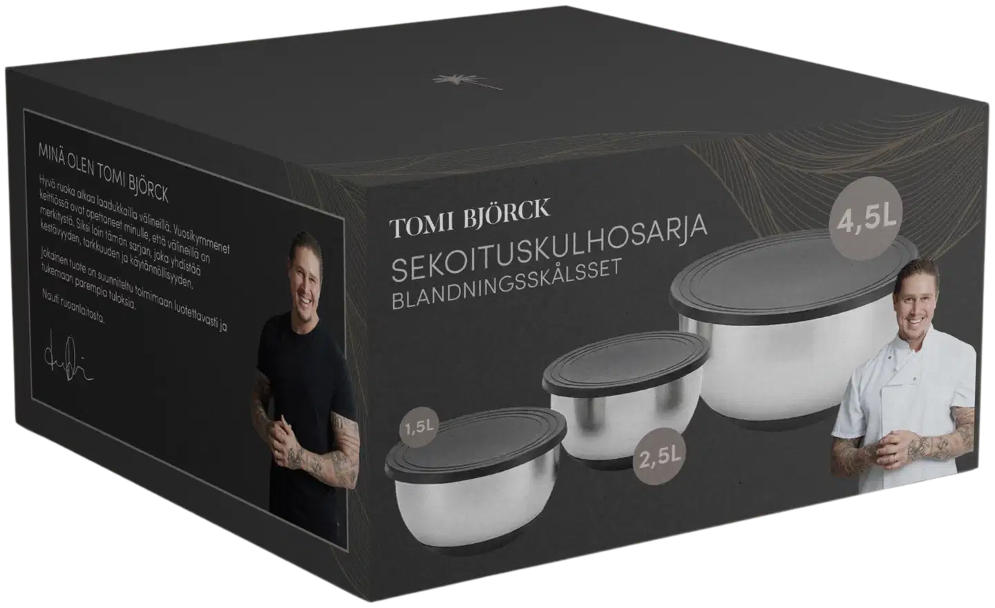 Tomi Björck sekoituskulhosarja ja kannet, 3 osaa: 1L, 2L + 4L - 3