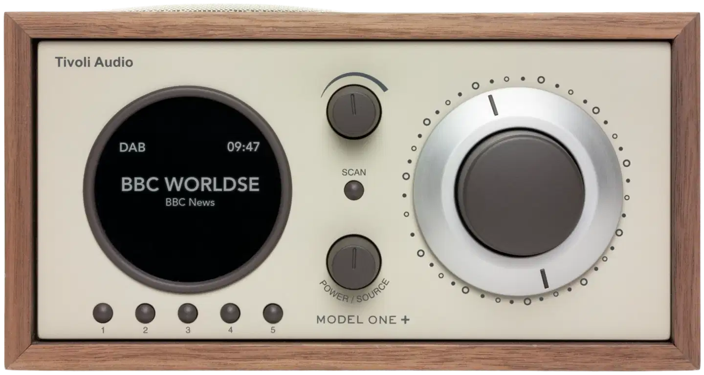 Tivoli Audio DAB+/FM-pöytäradio Model One+ pähkinä/beige - 1