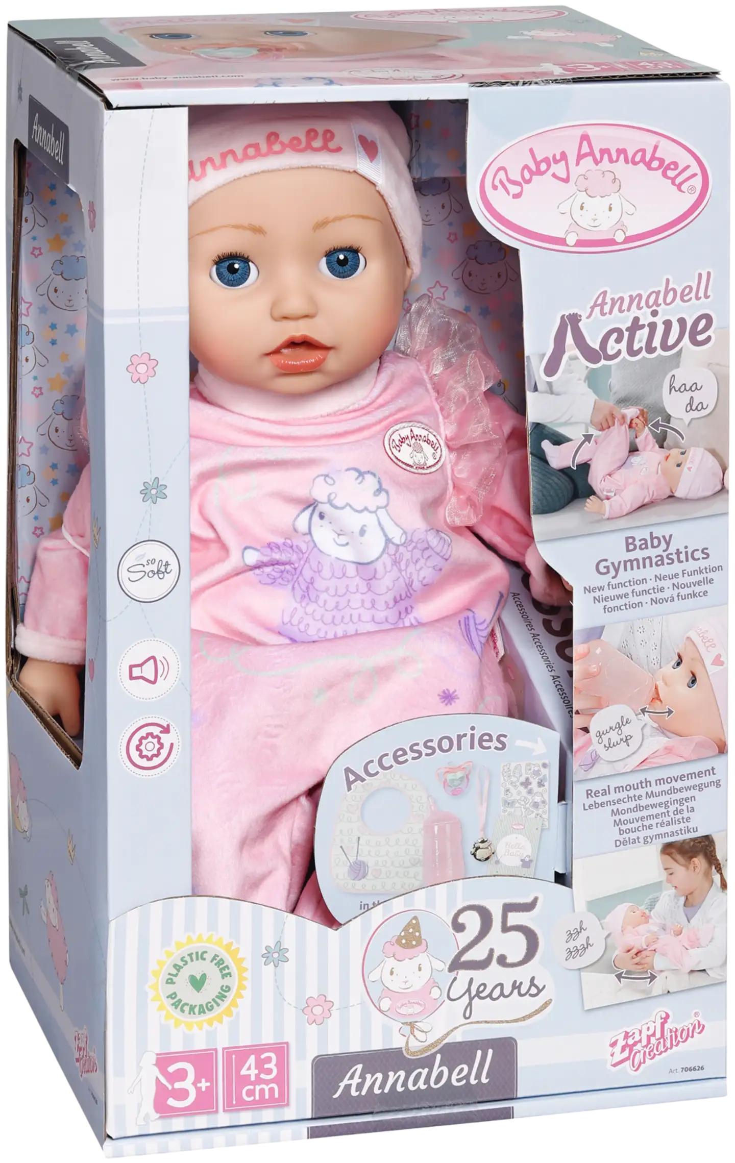 Baby Annabell Active nukke 43cm - 3