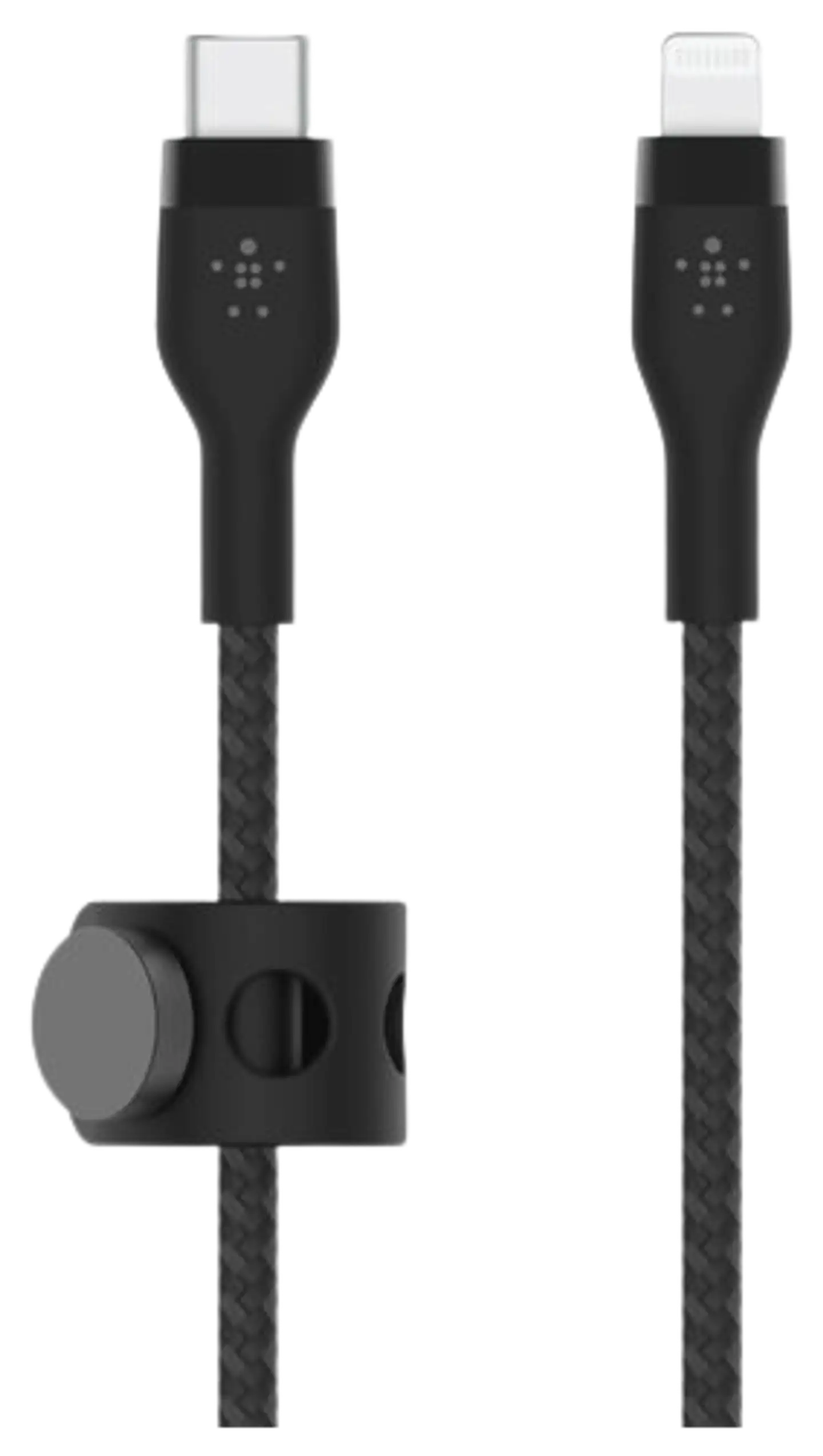 Belkin kaapeli PRO Flex  USB-C to Lightning, punottu silikoni, 3M, musta