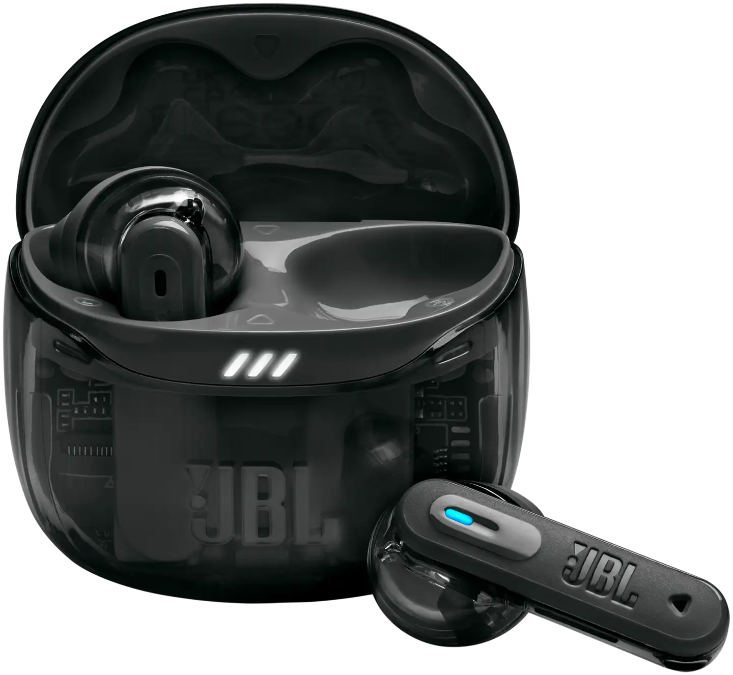 JBL Bluetooth vastamelunappikuulokkeet Tune Flex 2 läpinäkyvä musta - 1