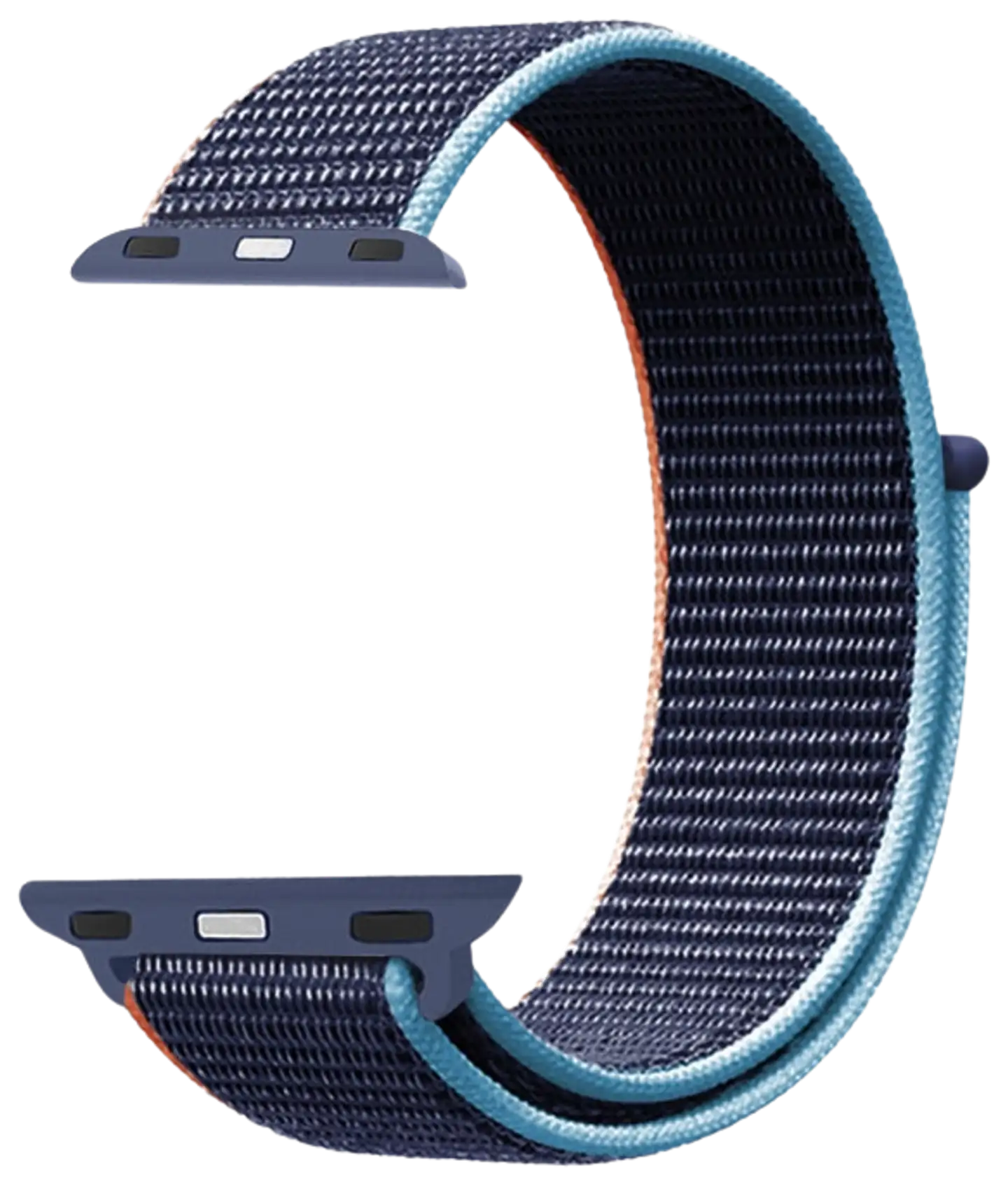 Wave Nailonranneke, Apple Watch 42mm (Series 1-9) / Apple Watch 44mm / Apple Watch 45mm / Apple Watch 46mm / Apple Watch 49mm, Tummansininen - 1