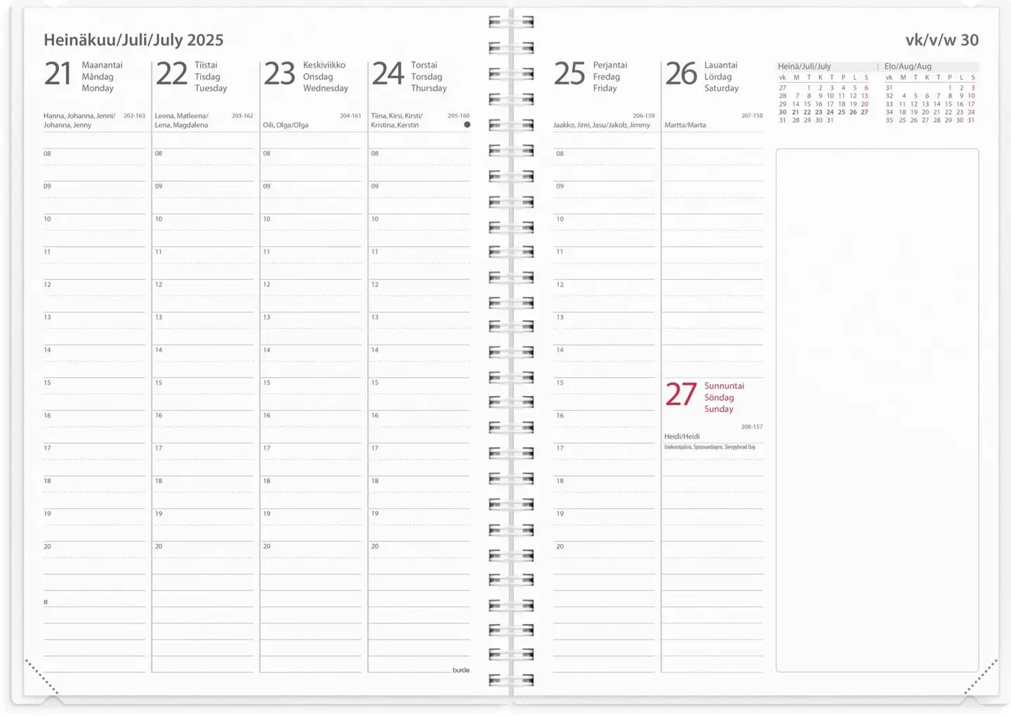 Burde Kalenteri 25/26 Study 4 in 1 - 5