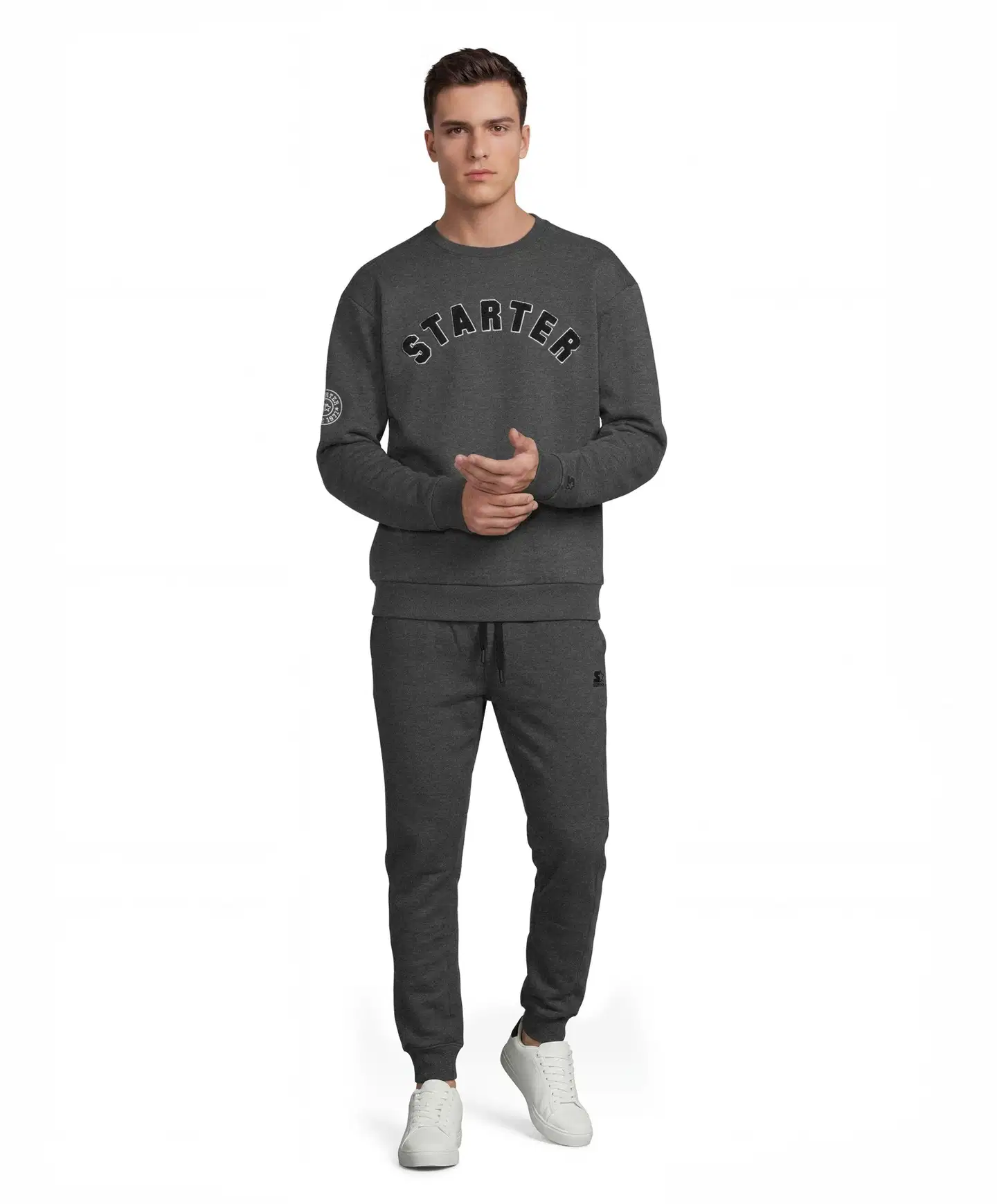 Starter miesten collegepusero Course YSMT6328 - Charcoal heather - 1