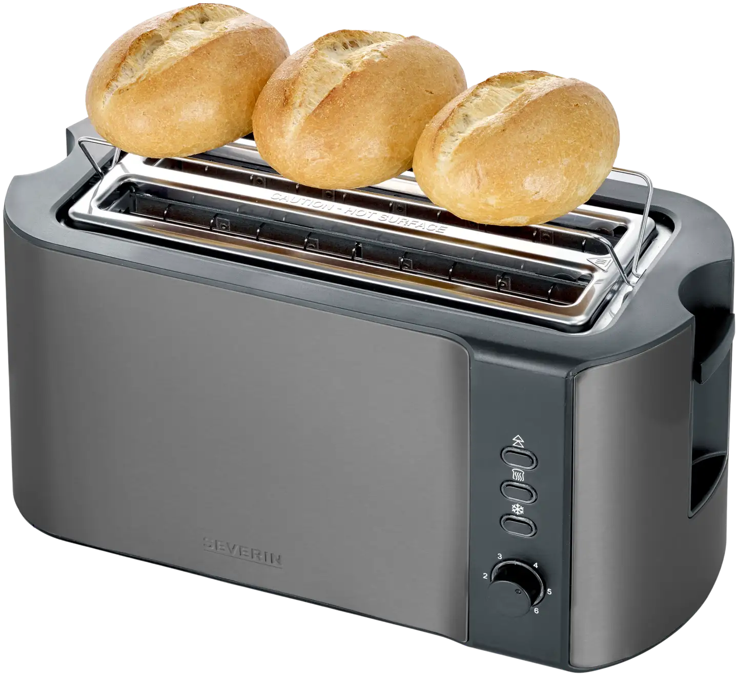 Severin leivänpaahdin neljälle leivälle, Dark Inox AT9341 - 3