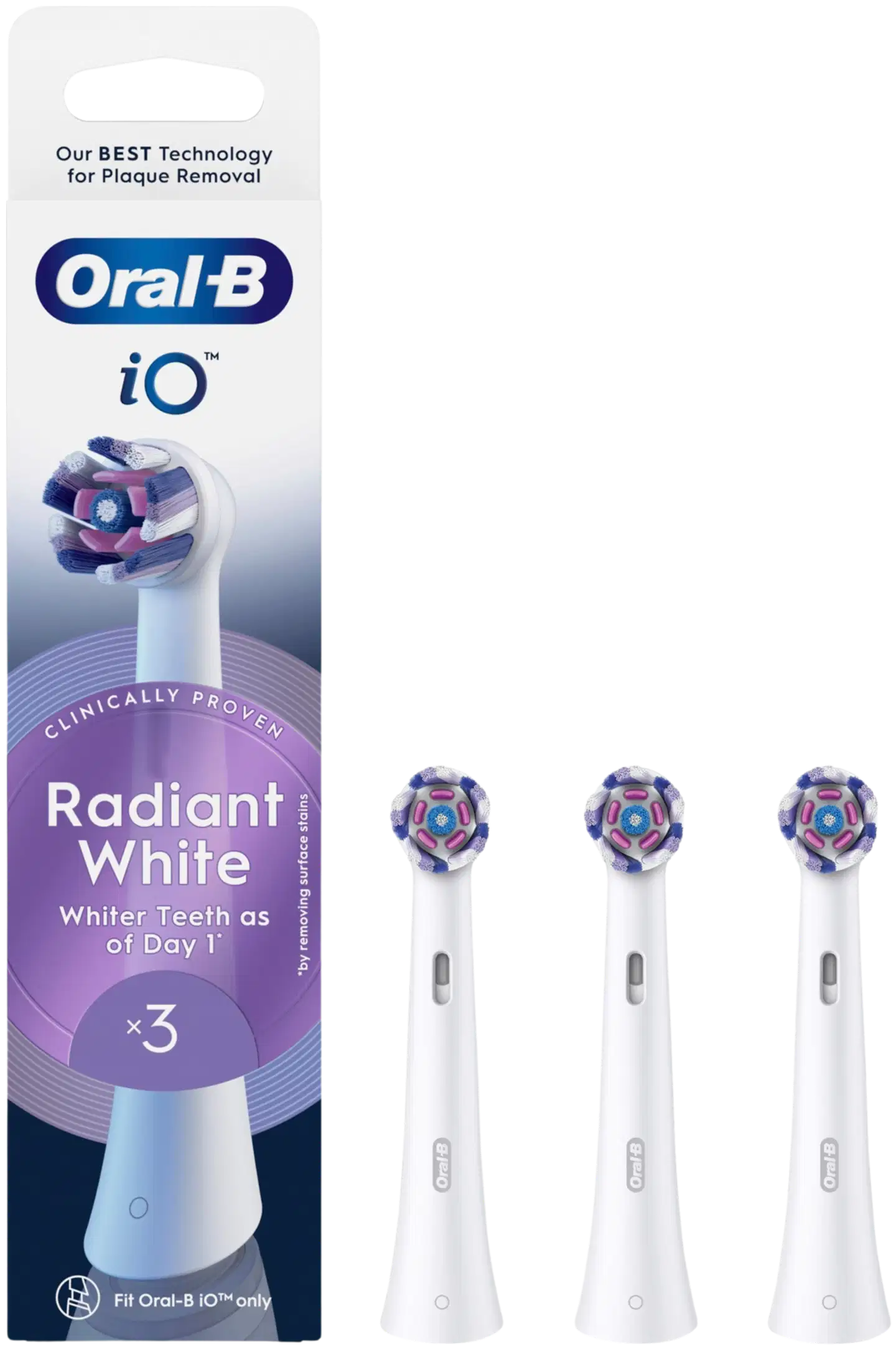 Oral-B iO Radiant White vaihtoharja valkoinen 3kpl - 1