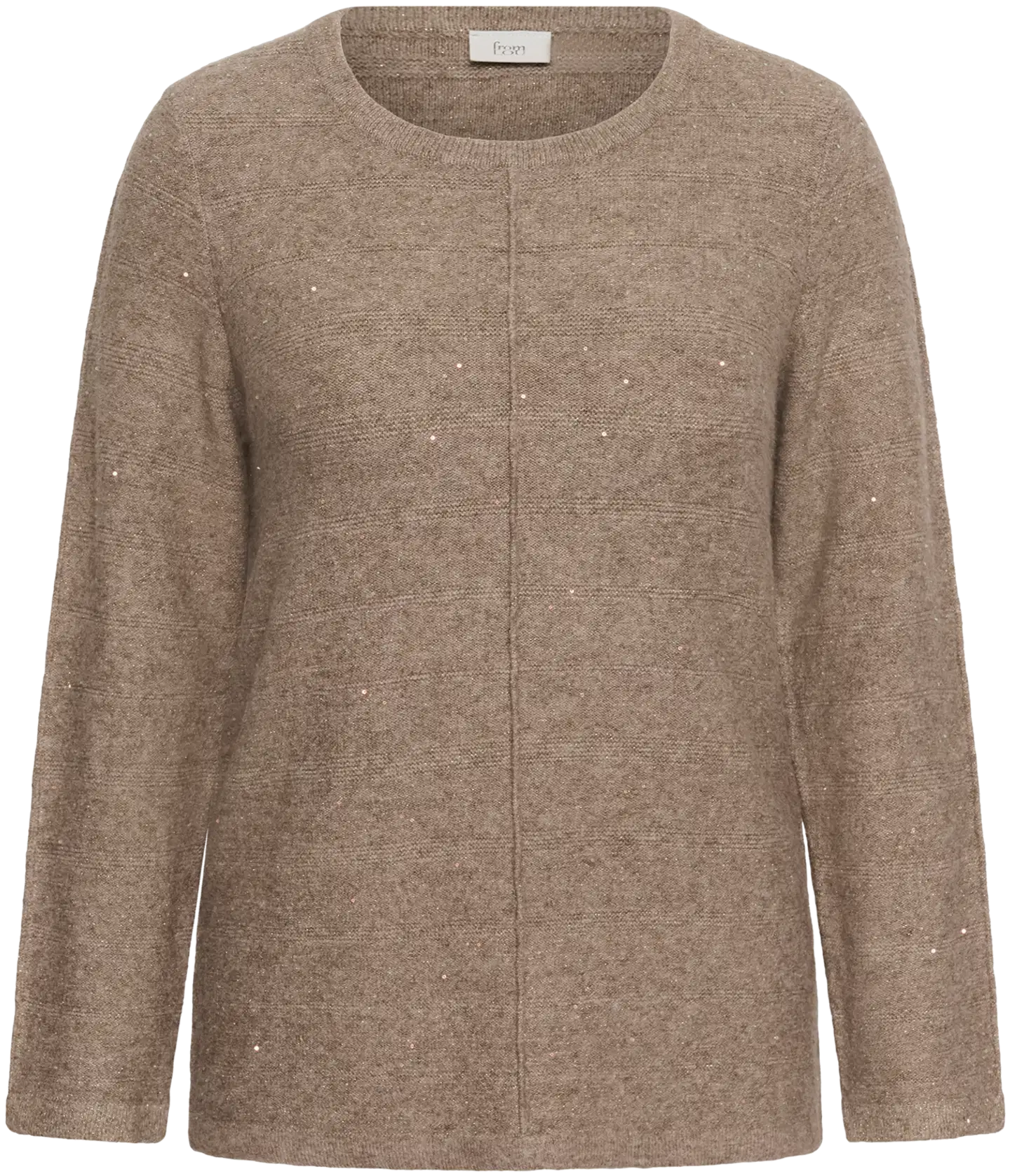 From Lou naisten pluskoon neule Flflora - Taupe Gray Melange - 1