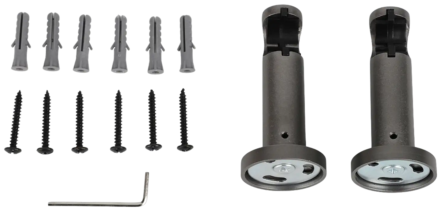 Ihanin verhotanko Point-kannakke antrasiitti 16/19mm 2kpl - 2