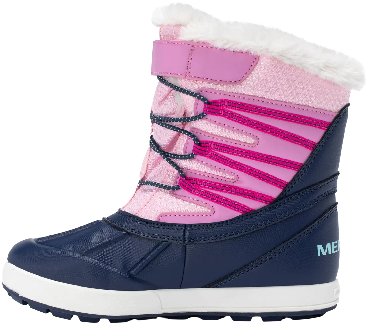 Merrell lasten vedenpitävä talvikenkä Snow Bank 5.0 - Navy/Pink - 3