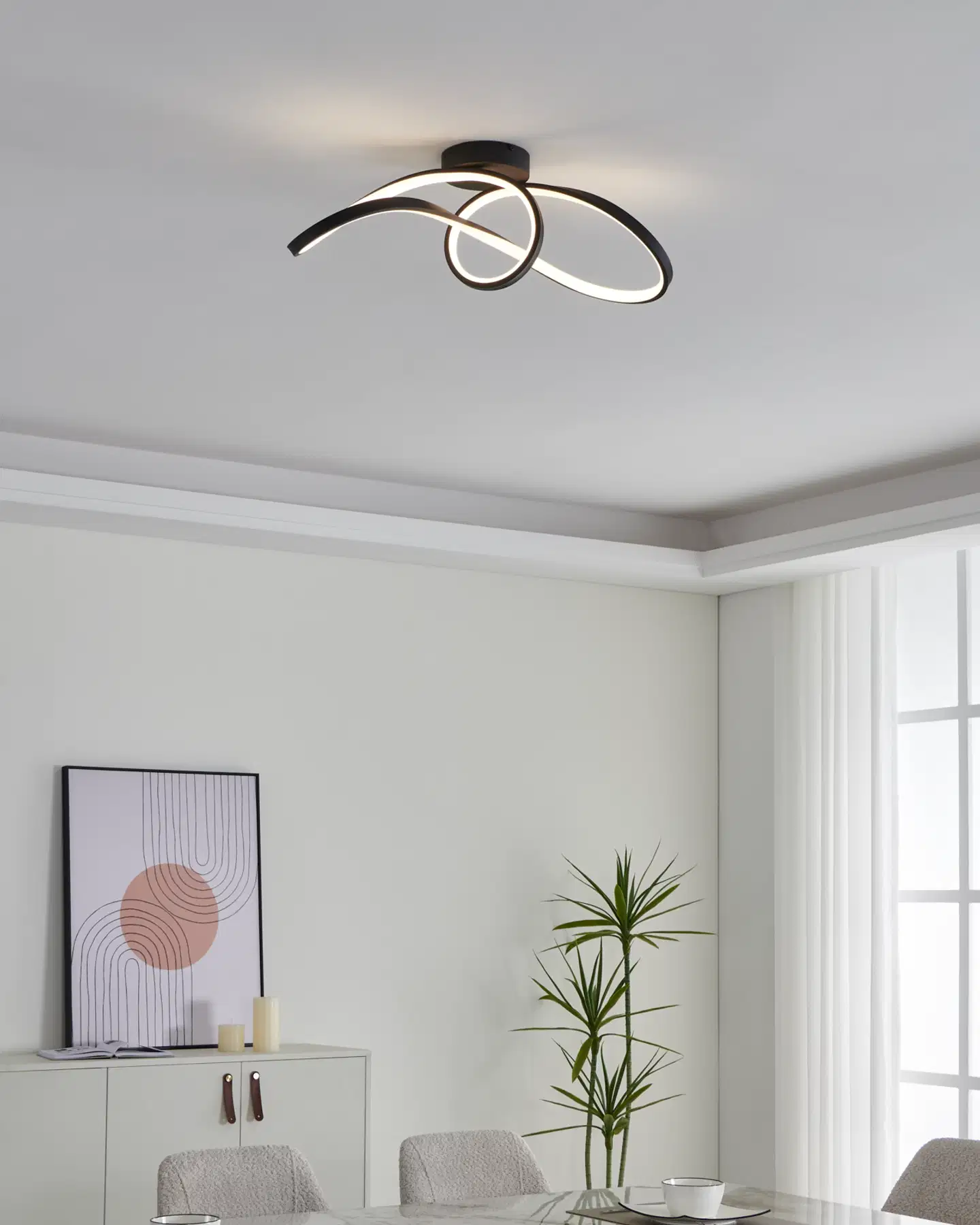 EGLO kattovalaisin Calarossa-z LED 22W RGB CCT musta/valkoinen - 9