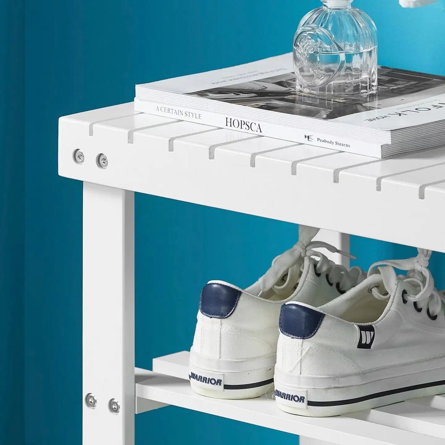 SoBuy kenkäpöytä valkoinen FSR02-K-W - 6